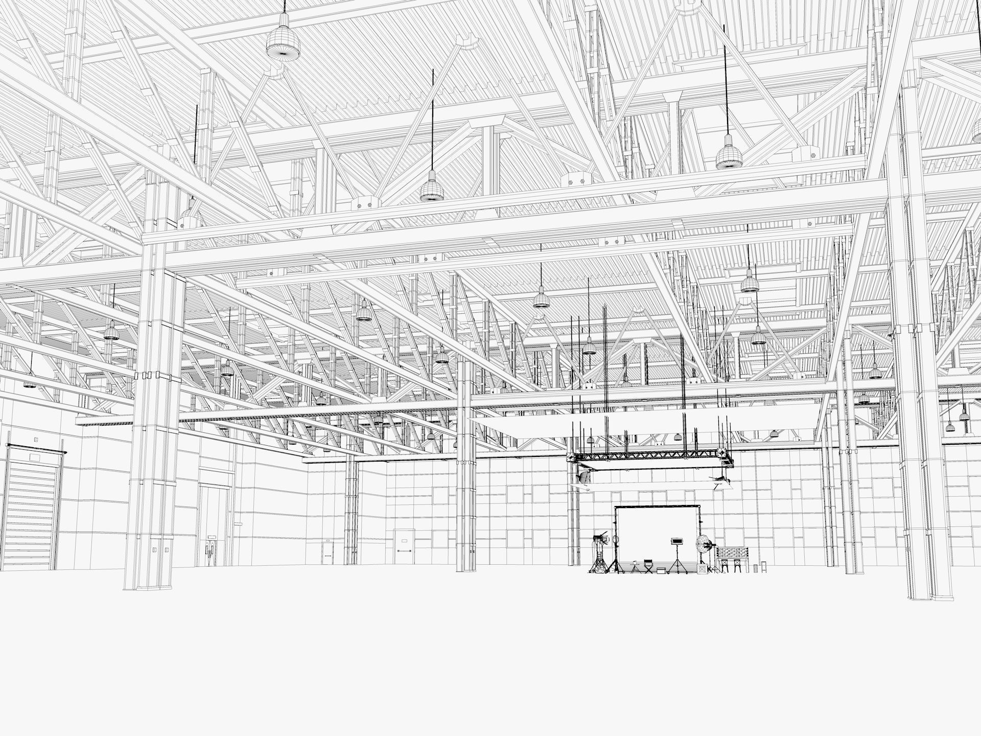 Warehouse Photo Studio 3D model_18