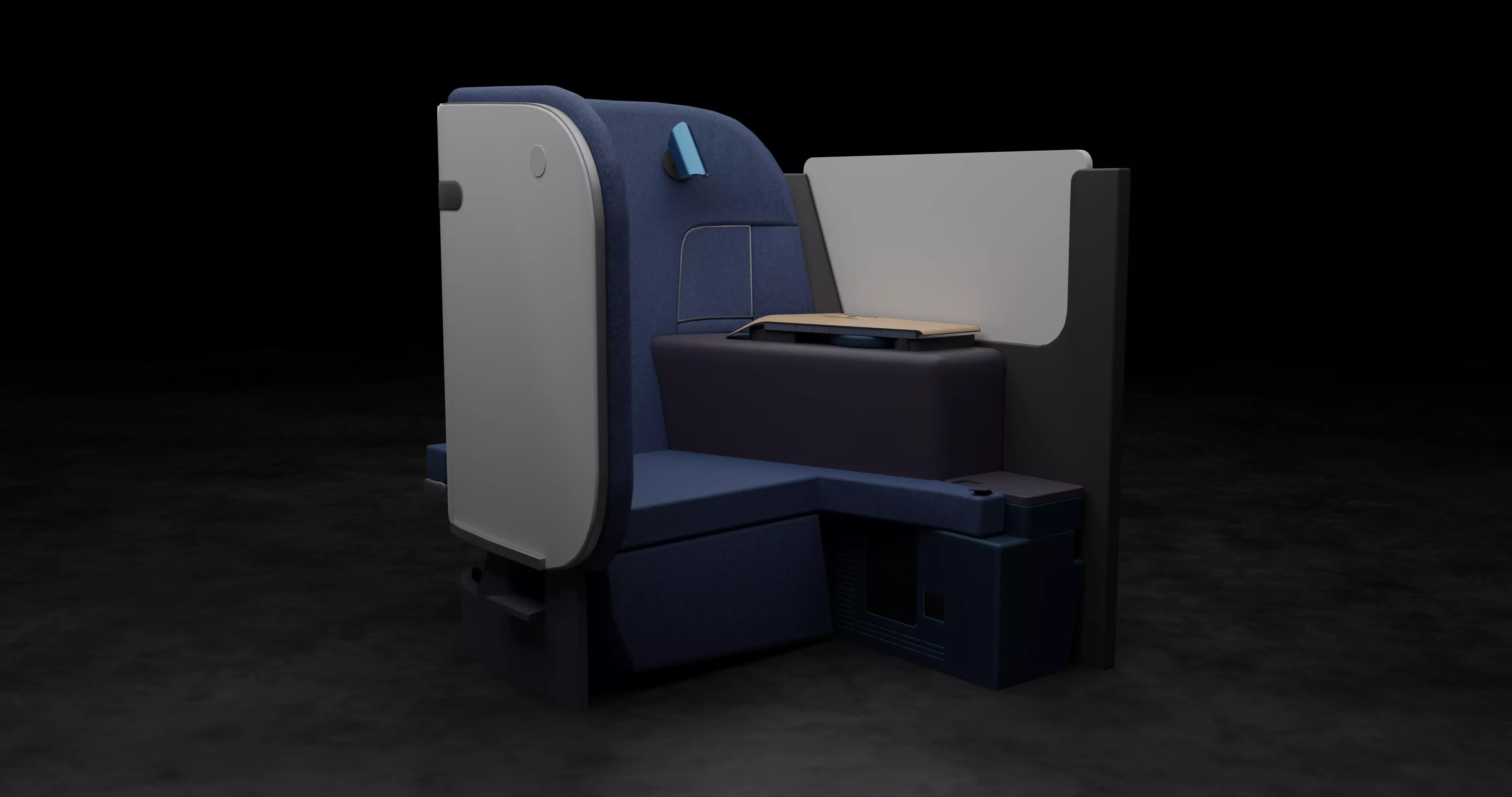 Finnair Business Class Seats 3D model_0