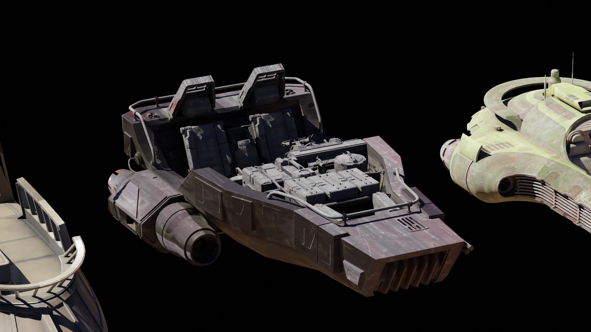 Star Wars Various Vehicles PACK Low-poly 3D model_2