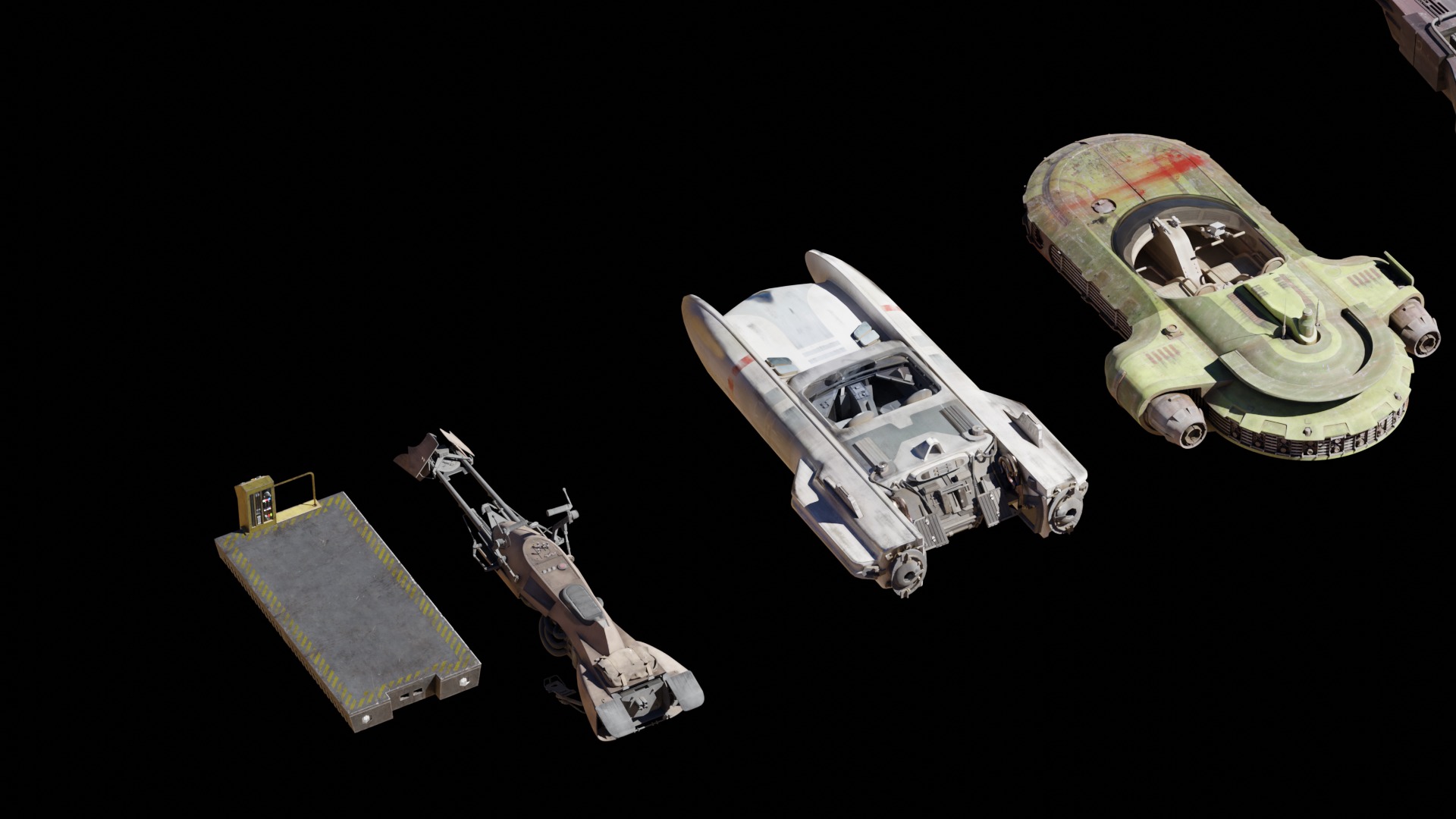 Star Wars Various Vehicles PACK Low-poly 3D model_8