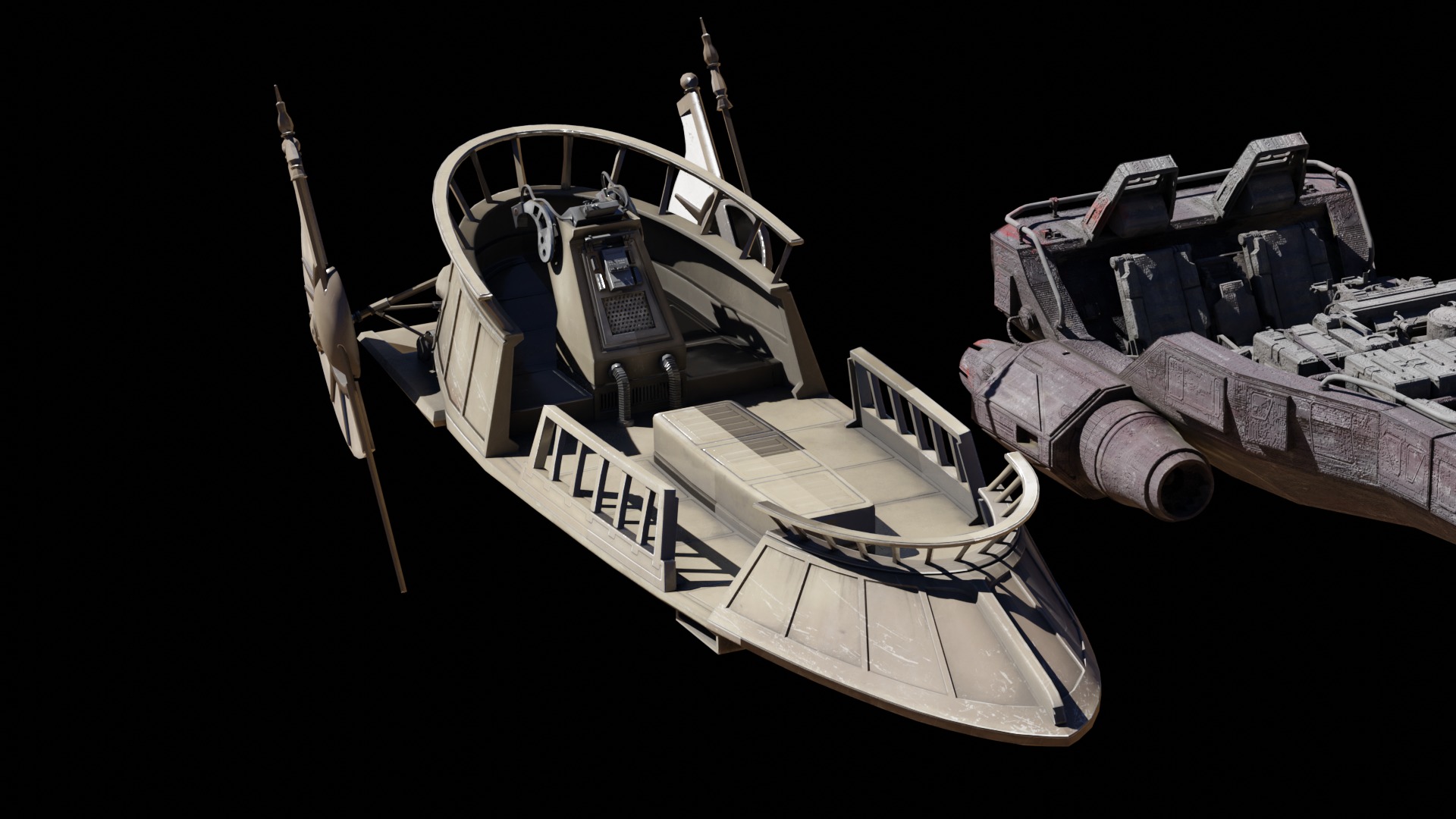 Star Wars Various Vehicles PACK Low-poly 3D model_1