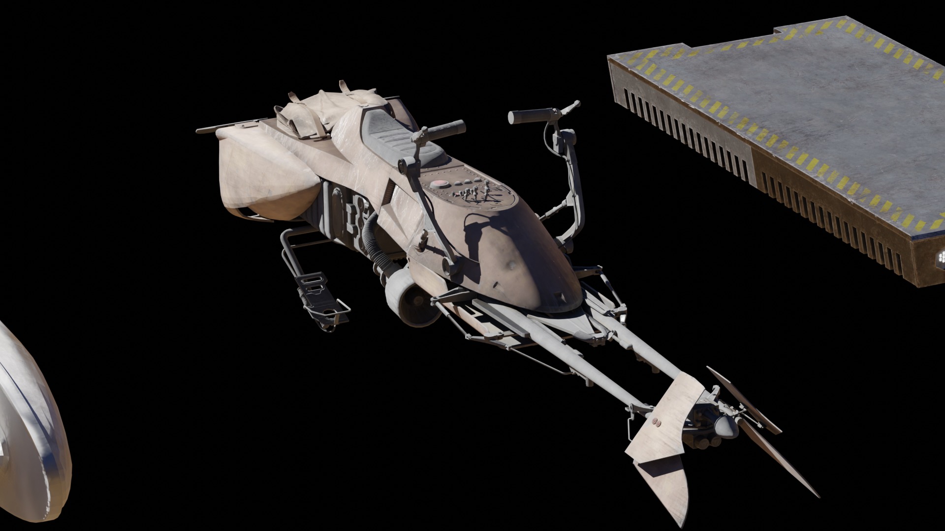 Star Wars Various Vehicles PACK Low-poly 3D model_5