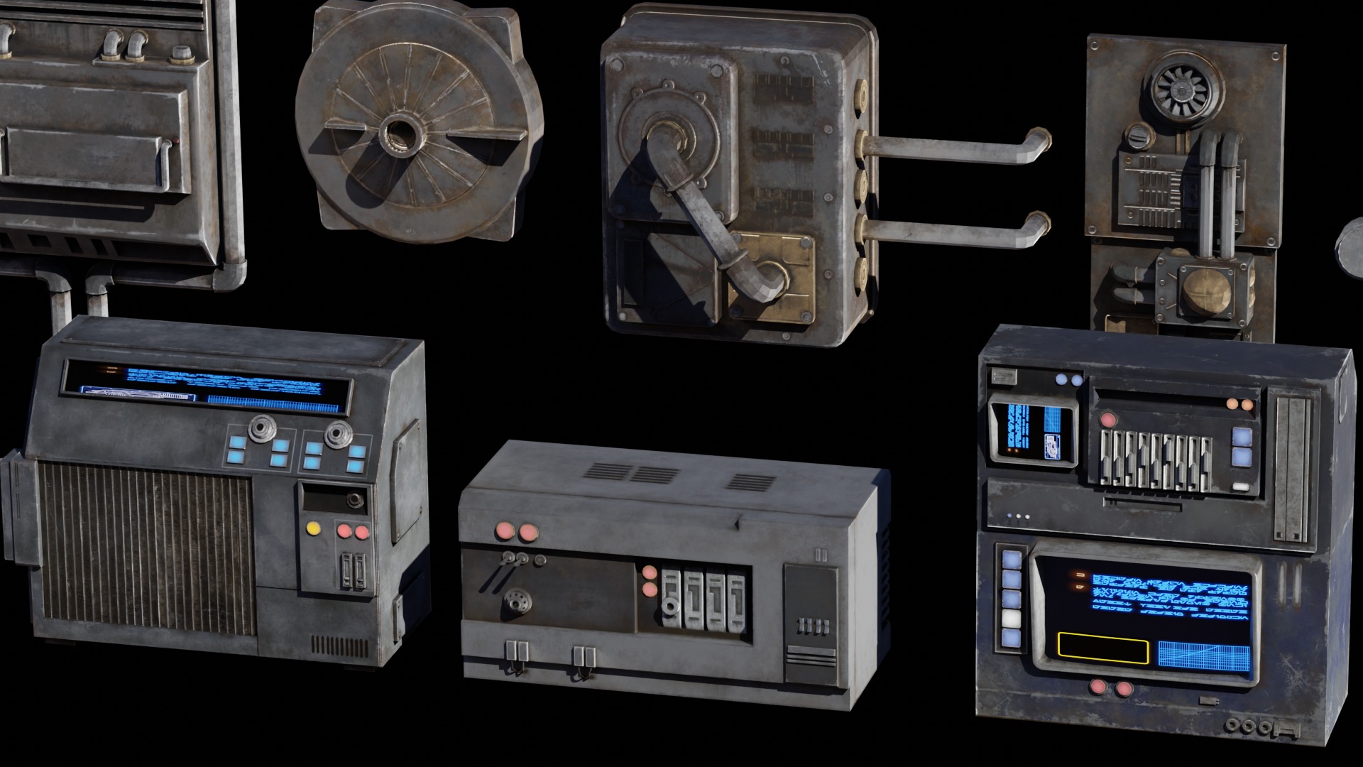 Star Wars Kitbash Low-poly 3D model_7