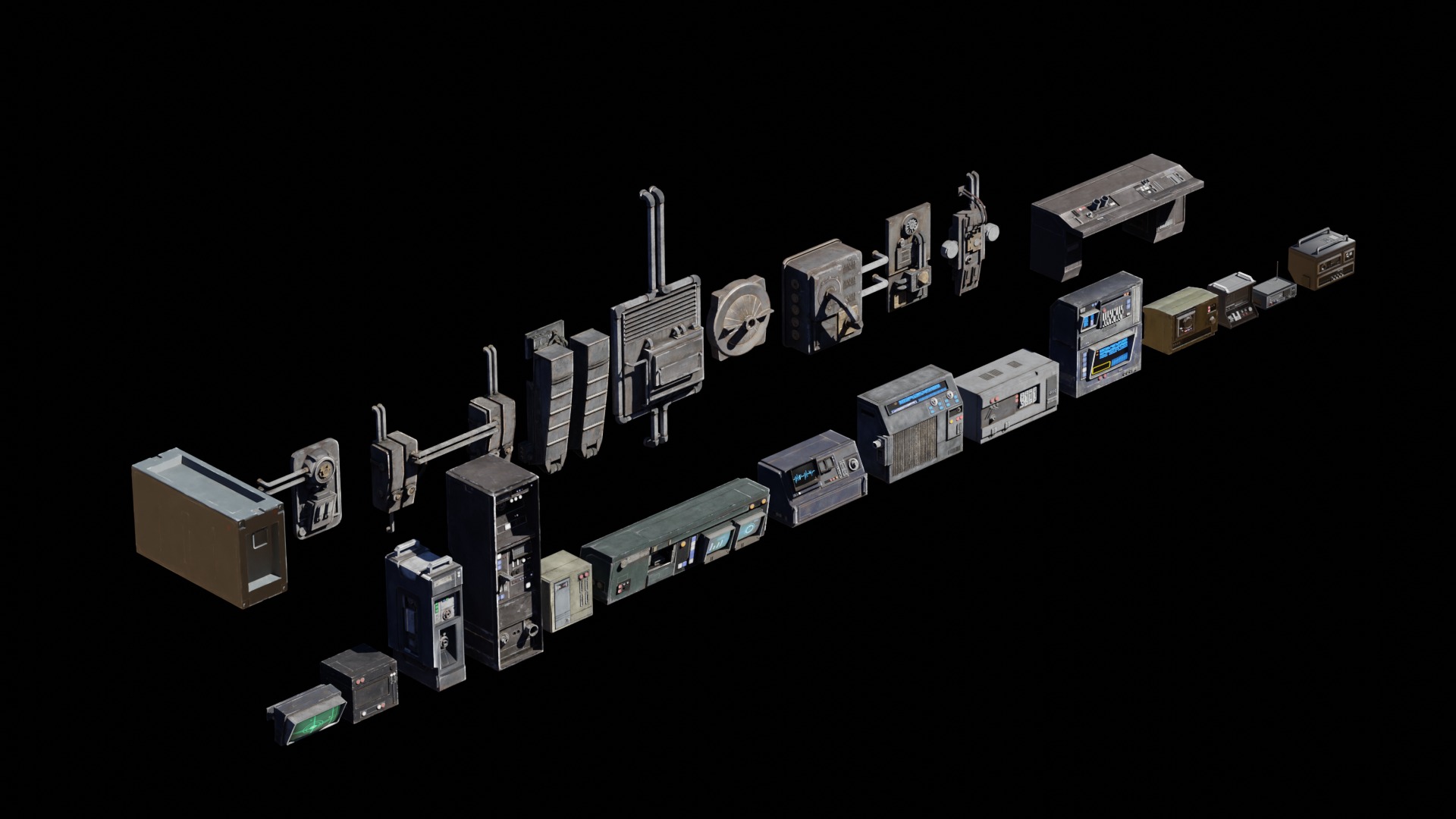 Star Wars Kitbash Low-poly 3D model_2