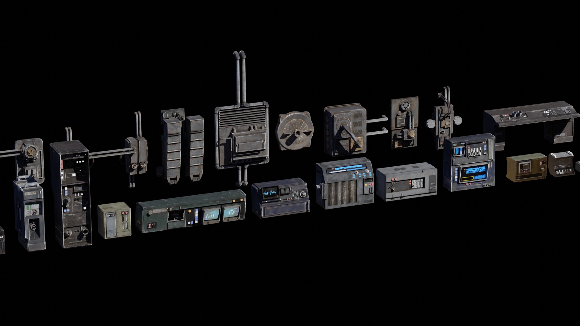 Star Wars Kitbash Low-poly 3D model_10