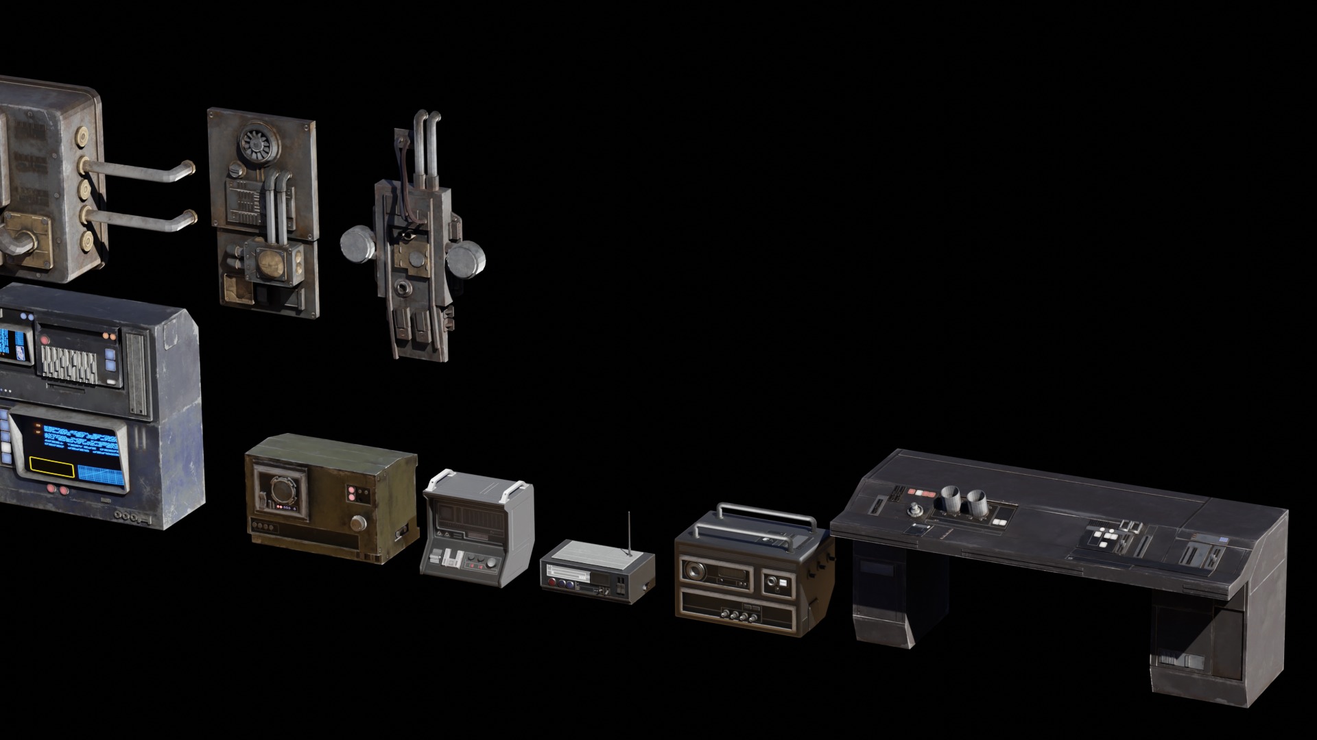 Star Wars Kitbash Low-poly 3D model_4