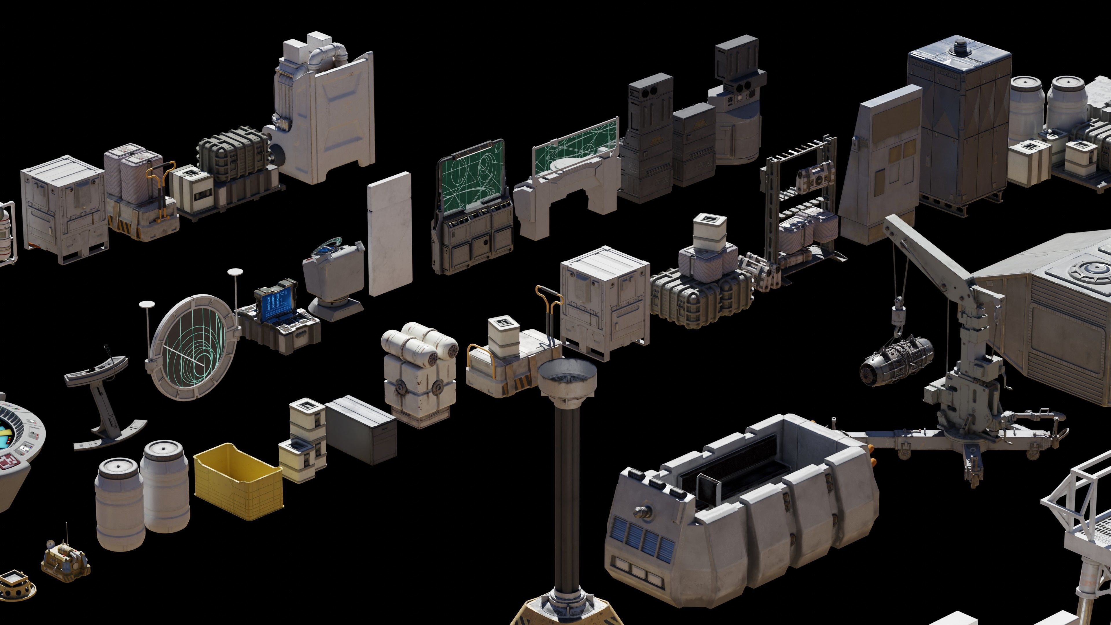 Star Wars Galactic Republic Kitbash Low-poly 3D model_2