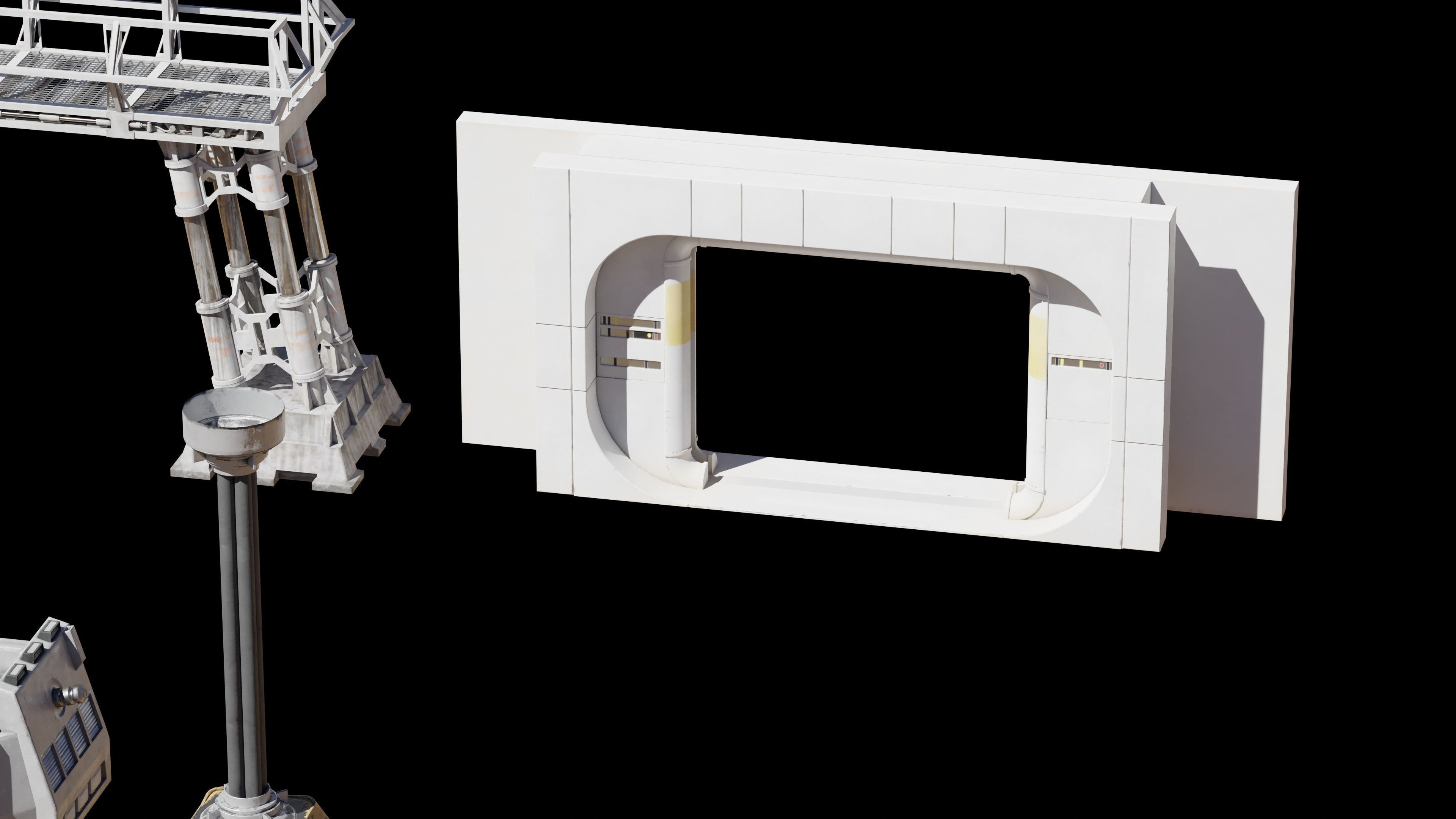 Star Wars Galactic Republic Kitbash Low-poly 3D model_15