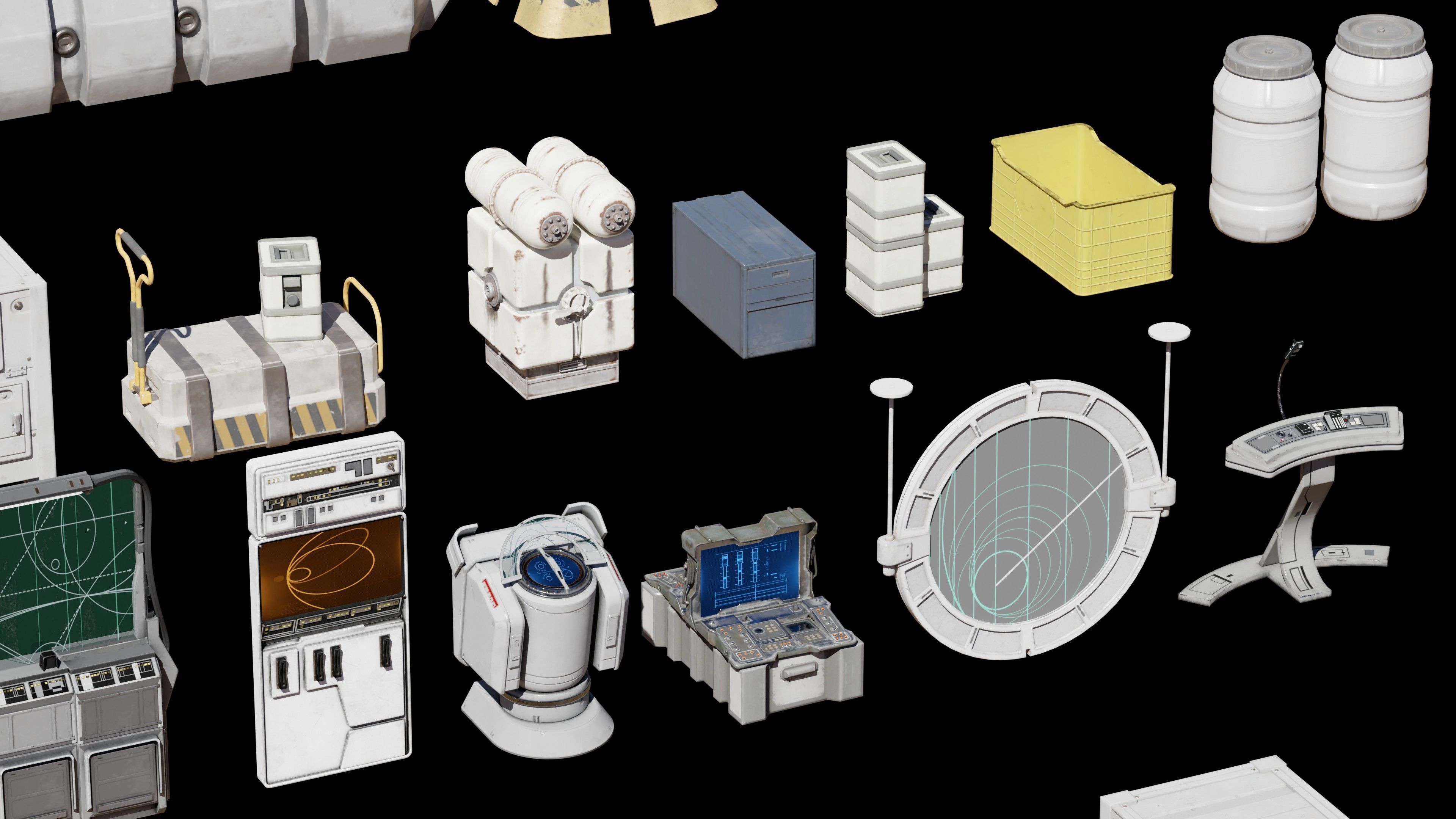 Star Wars Galactic Republic Kitbash Low-poly 3D model_11