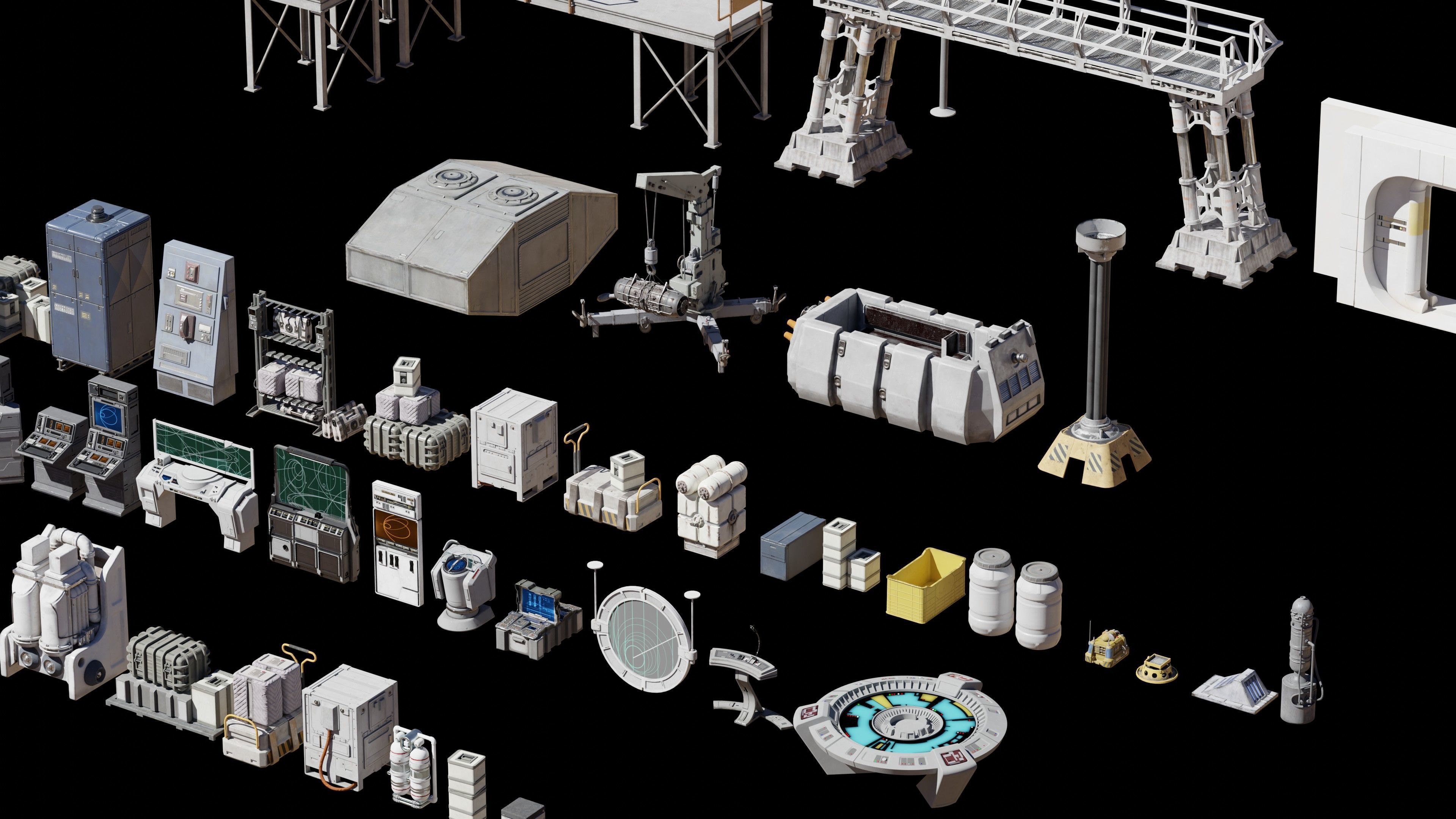 Star Wars Galactic Republic Kitbash Low-poly 3D model_4