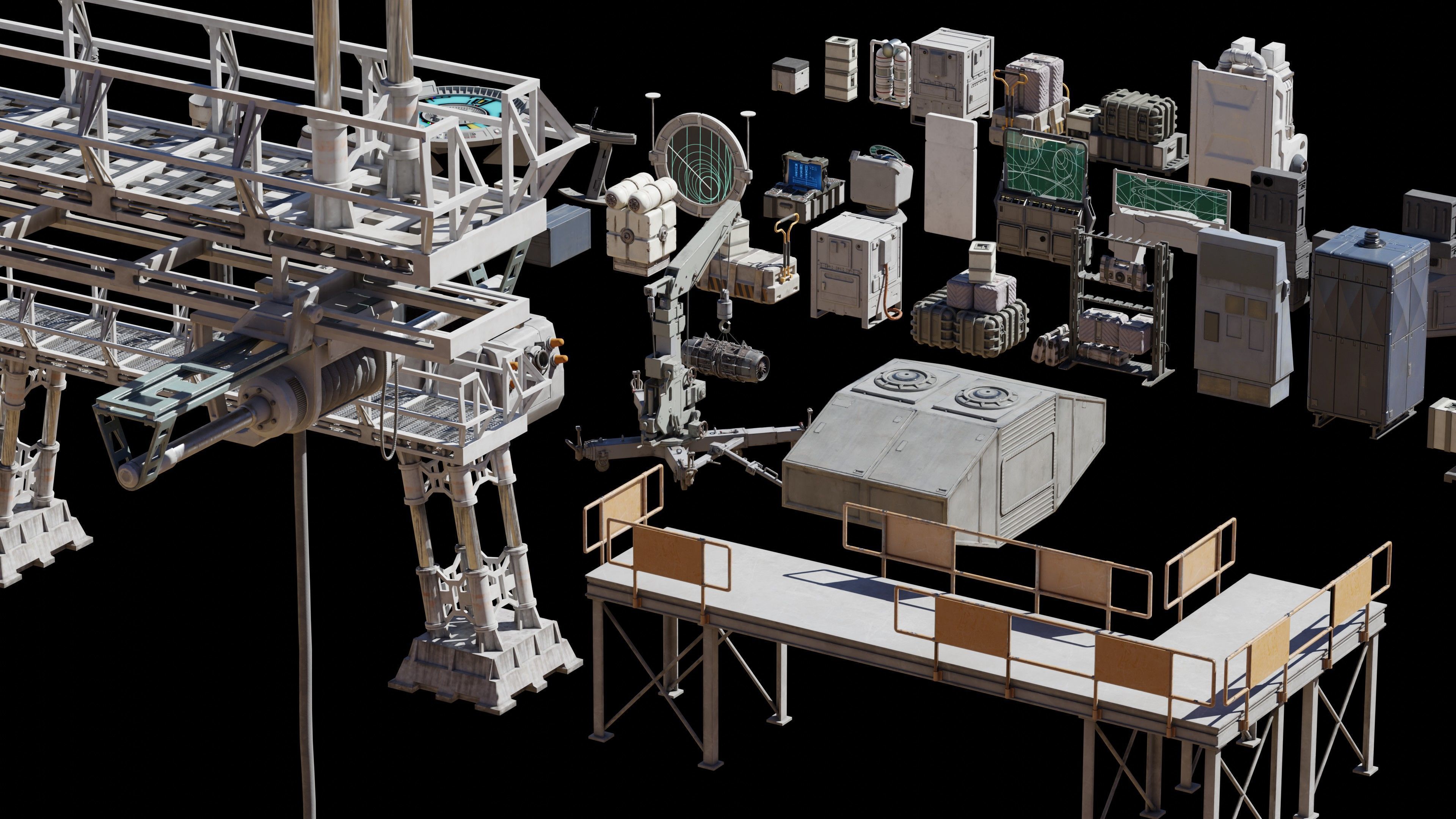 Star Wars Galactic Republic Kitbash Low-poly 3D model_3