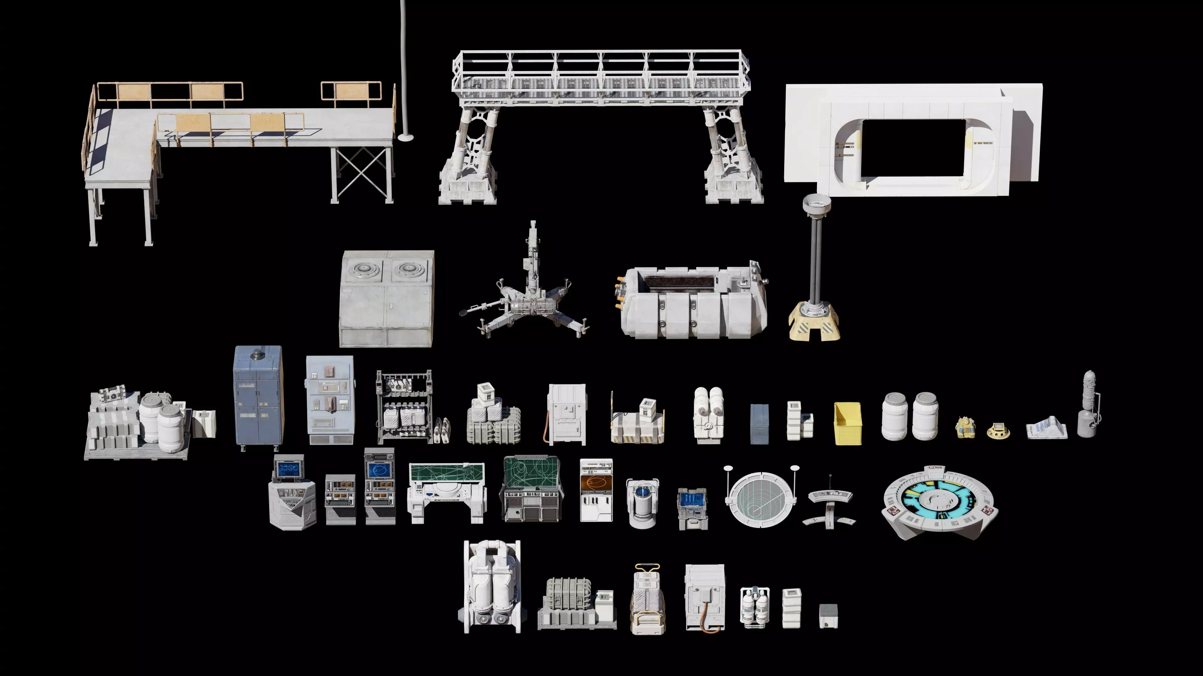 Star Wars Galactic Republic Kitbash Low-poly 3D model_0