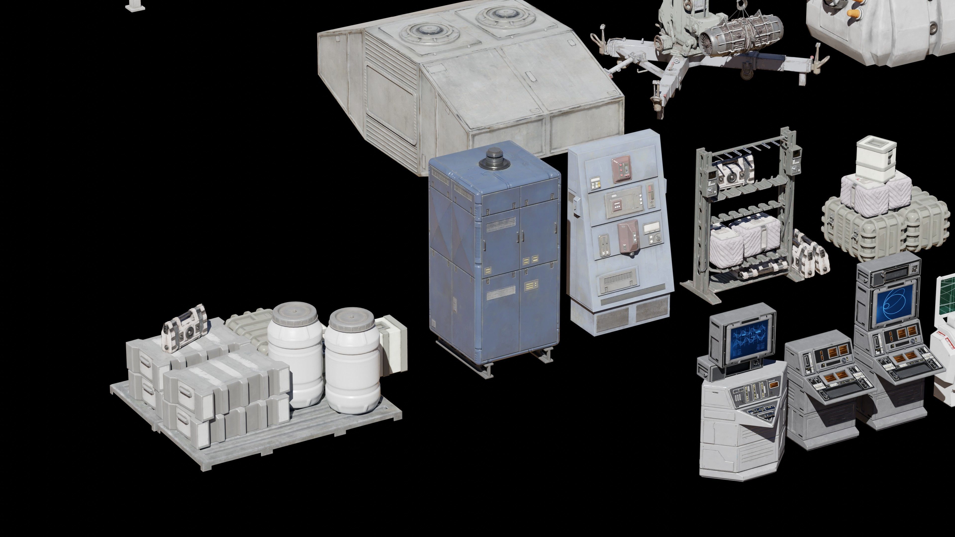 Star Wars Galactic Republic Kitbash Low-poly 3D model_13