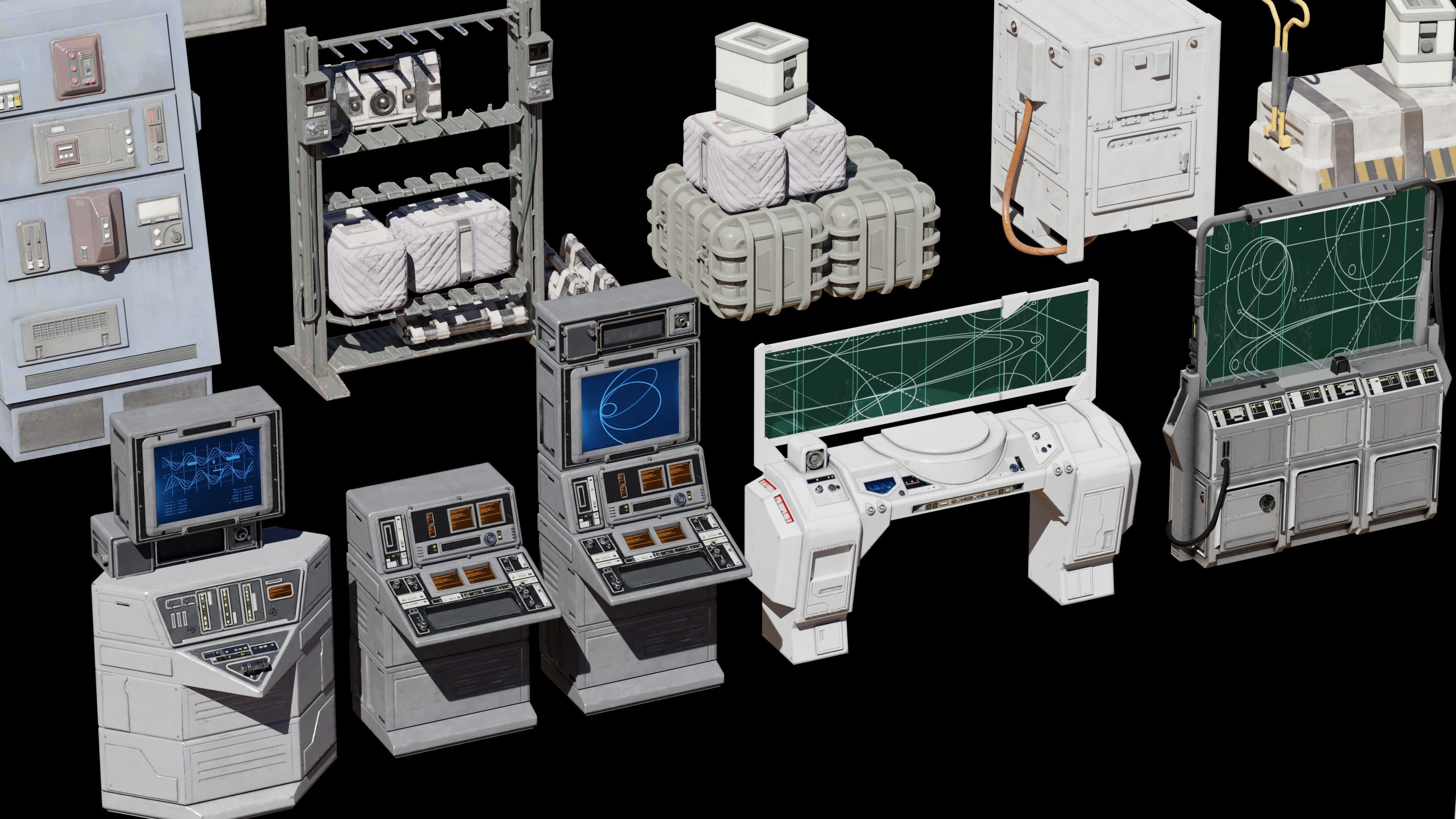Star Wars Galactic Republic Kitbash Low-poly 3D model_10
