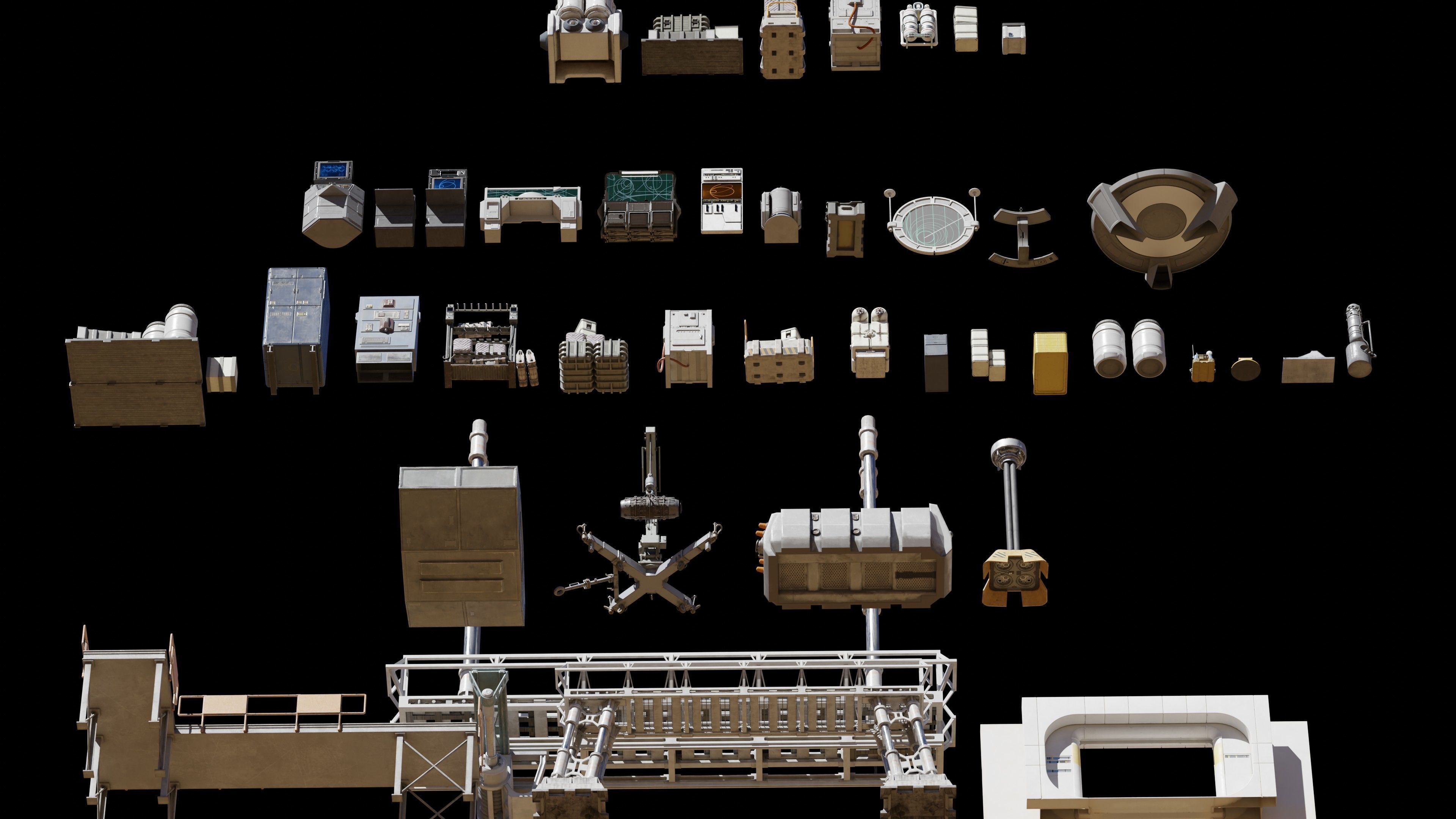 Star Wars Galactic Republic Kitbash Low-poly 3D model_6