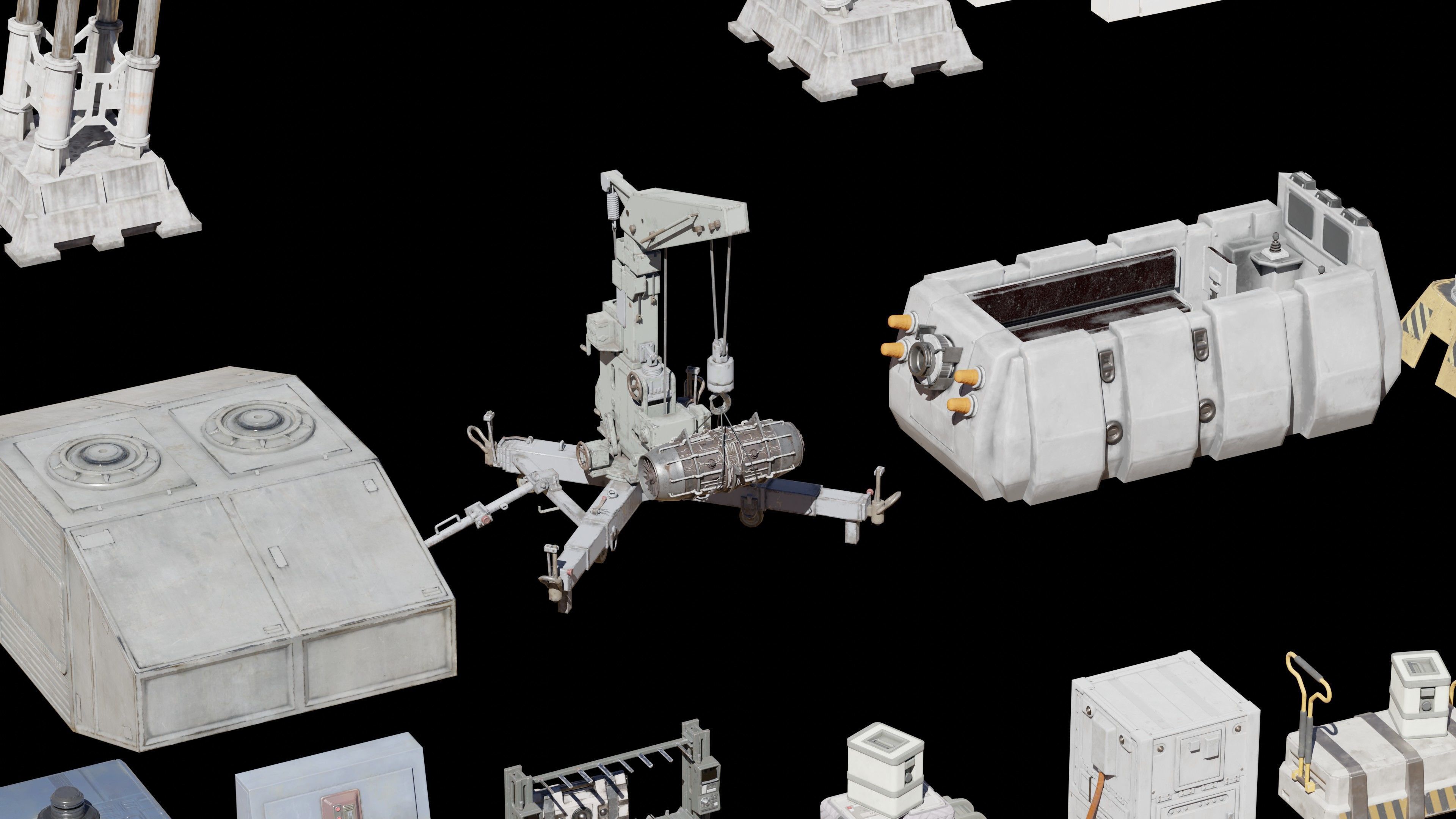 Star Wars Galactic Republic Kitbash Low-poly 3D model_14