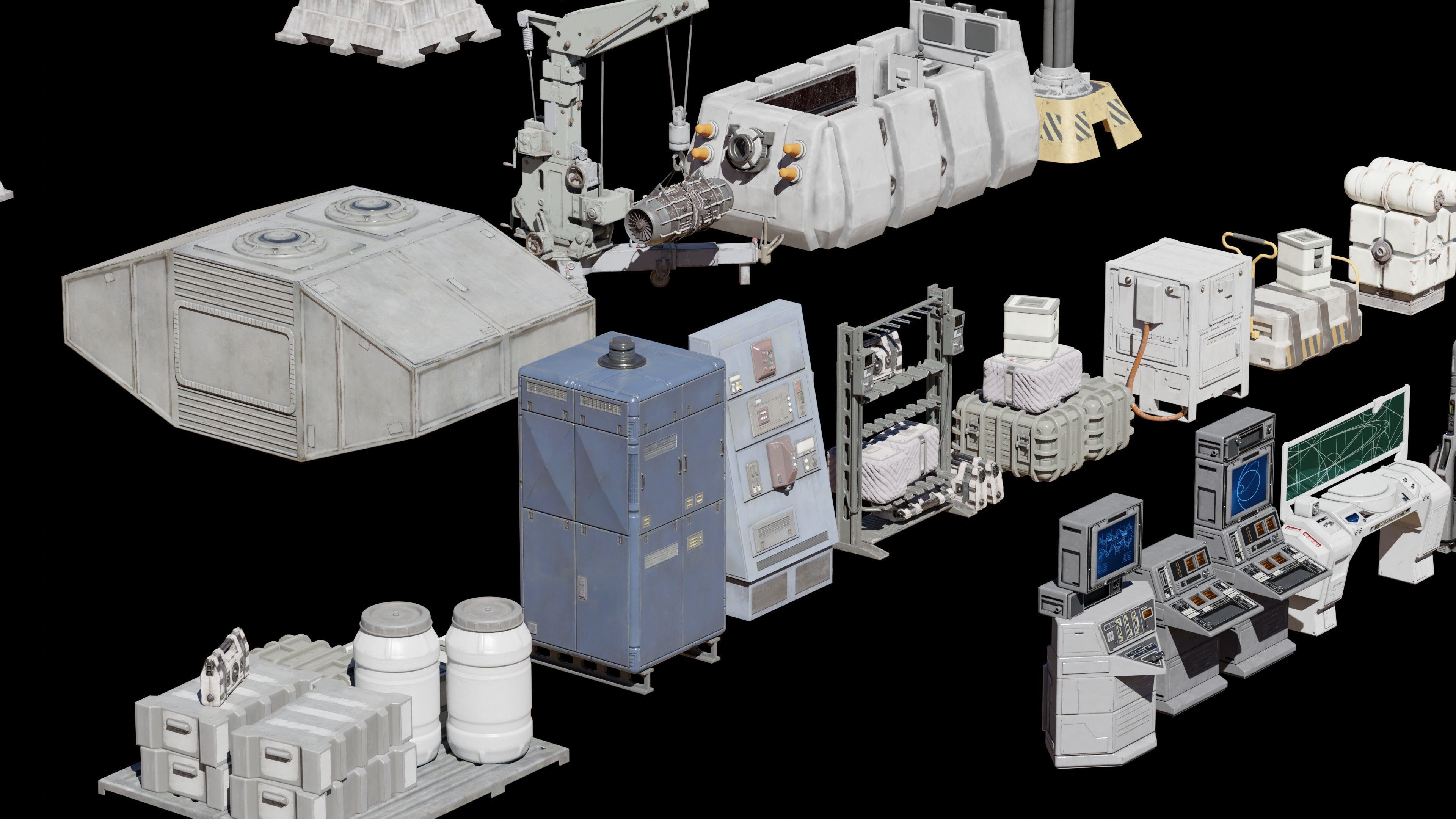 Star Wars Galactic Republic Kitbash Low-poly 3D model_5