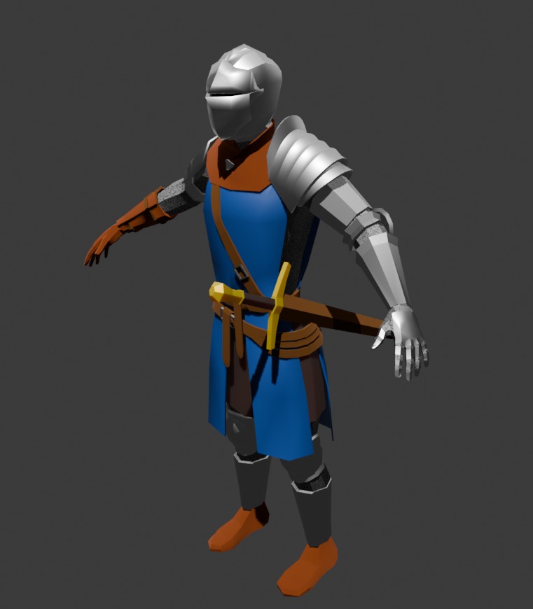 Oscar of Astora low poly Free 3D model_3
