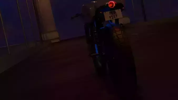 ELECTRIC RETRO BIKE MODEL WITH FULL SCENE 