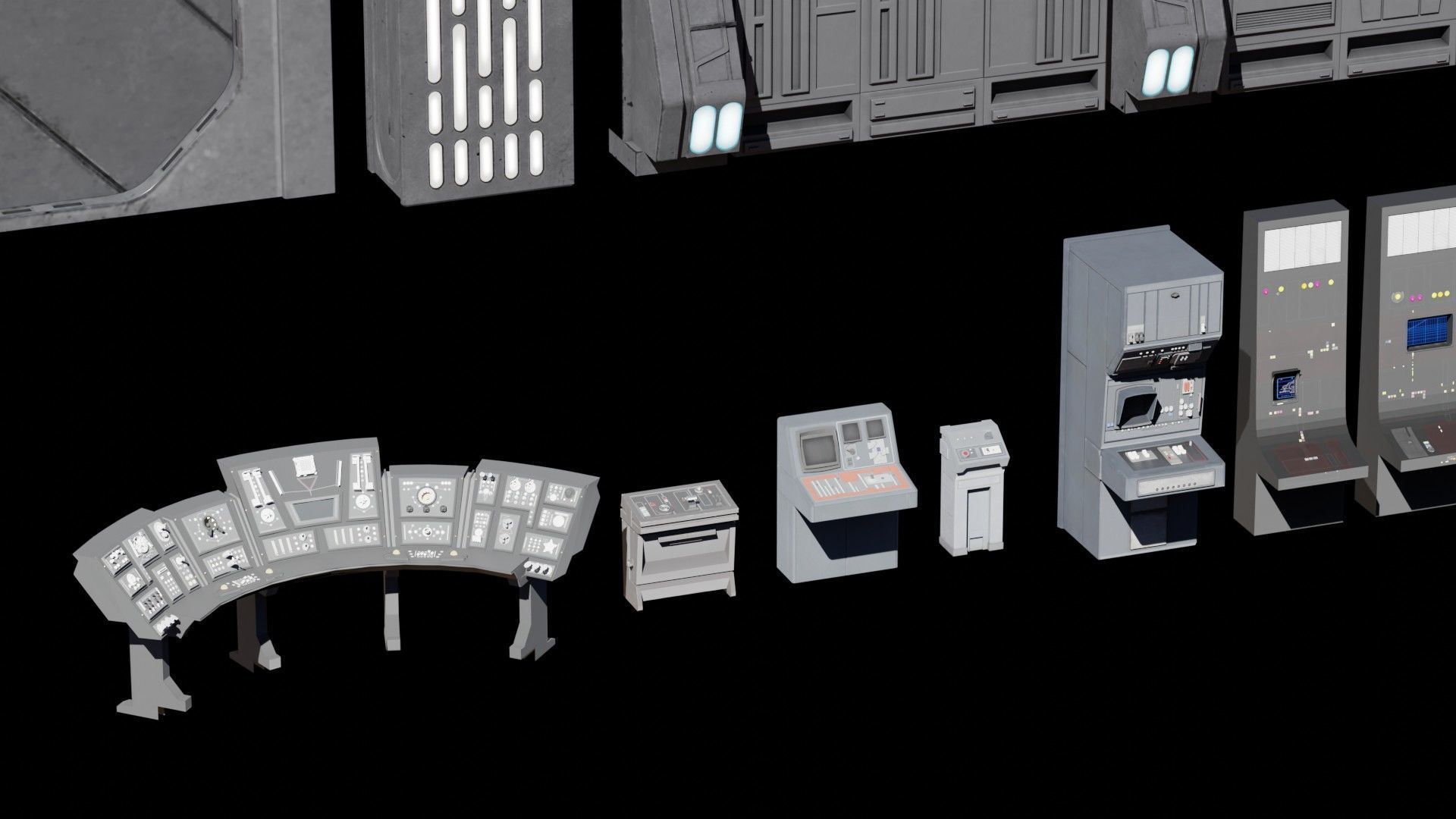 Star Wars Galactic Empire Kitbash Low-poly 3D model_7
