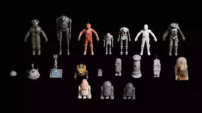 Star Wars Droids PACK 3D model