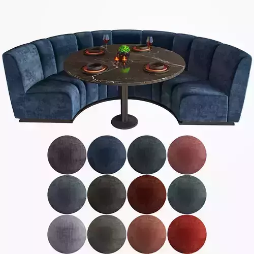 Round Restaurant Cafe Sofa Tableware part2