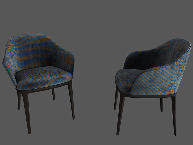 Round Restaurant Cafe Sofa Tableware part2 3D model 5