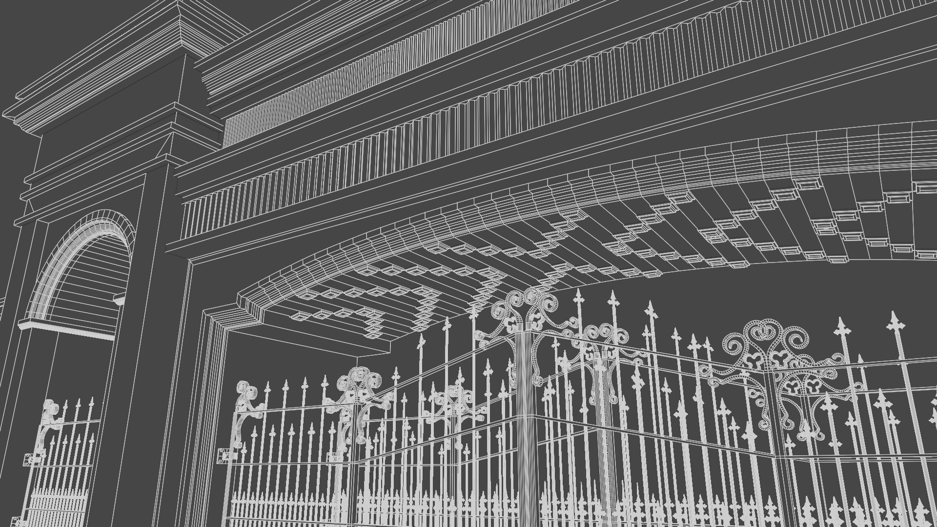 Entrence gate  3D model_8