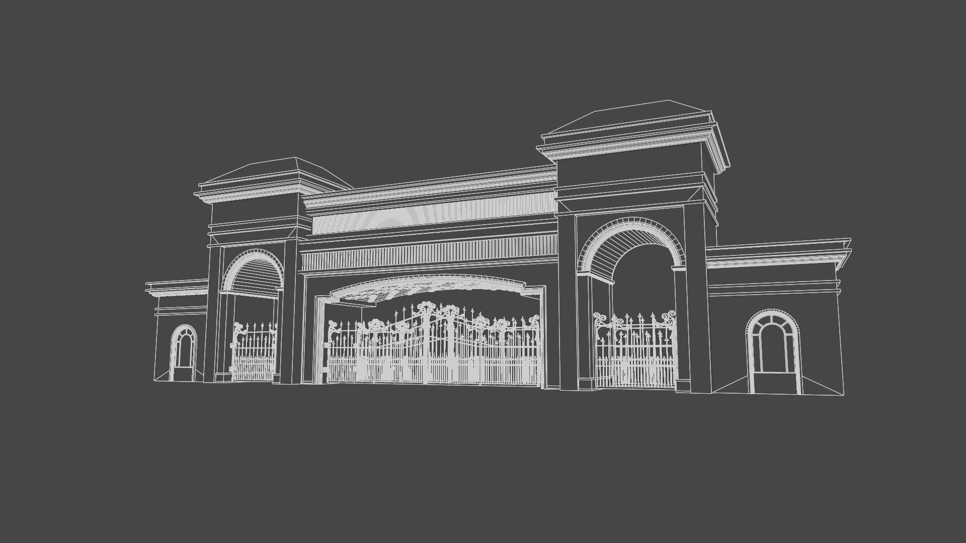 Entrence gate  3D model_7