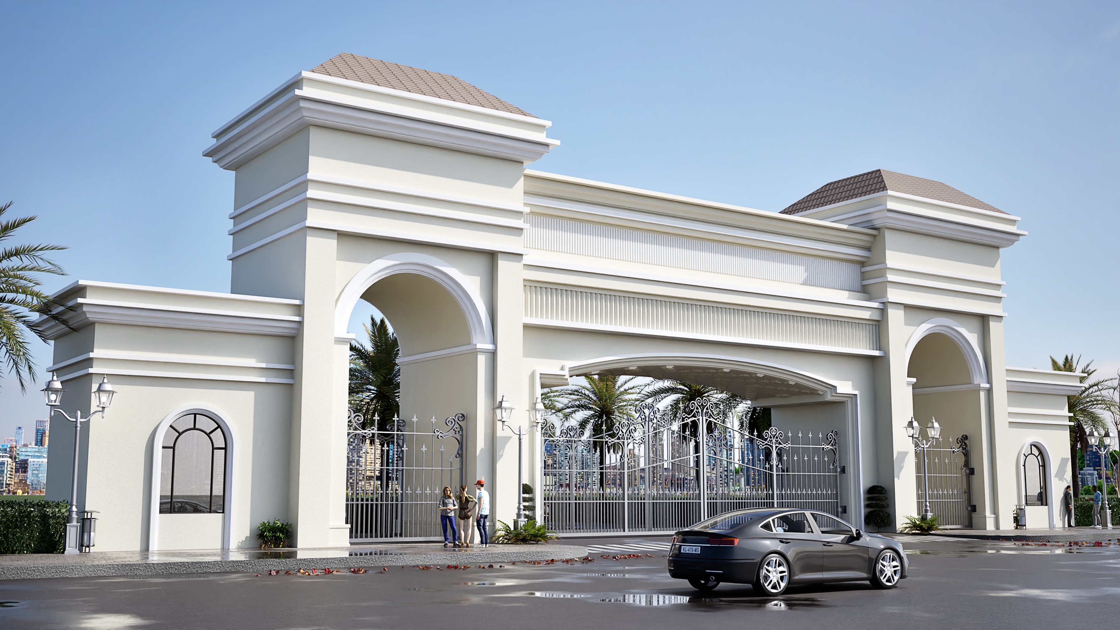 Entrence gate  3D model_1