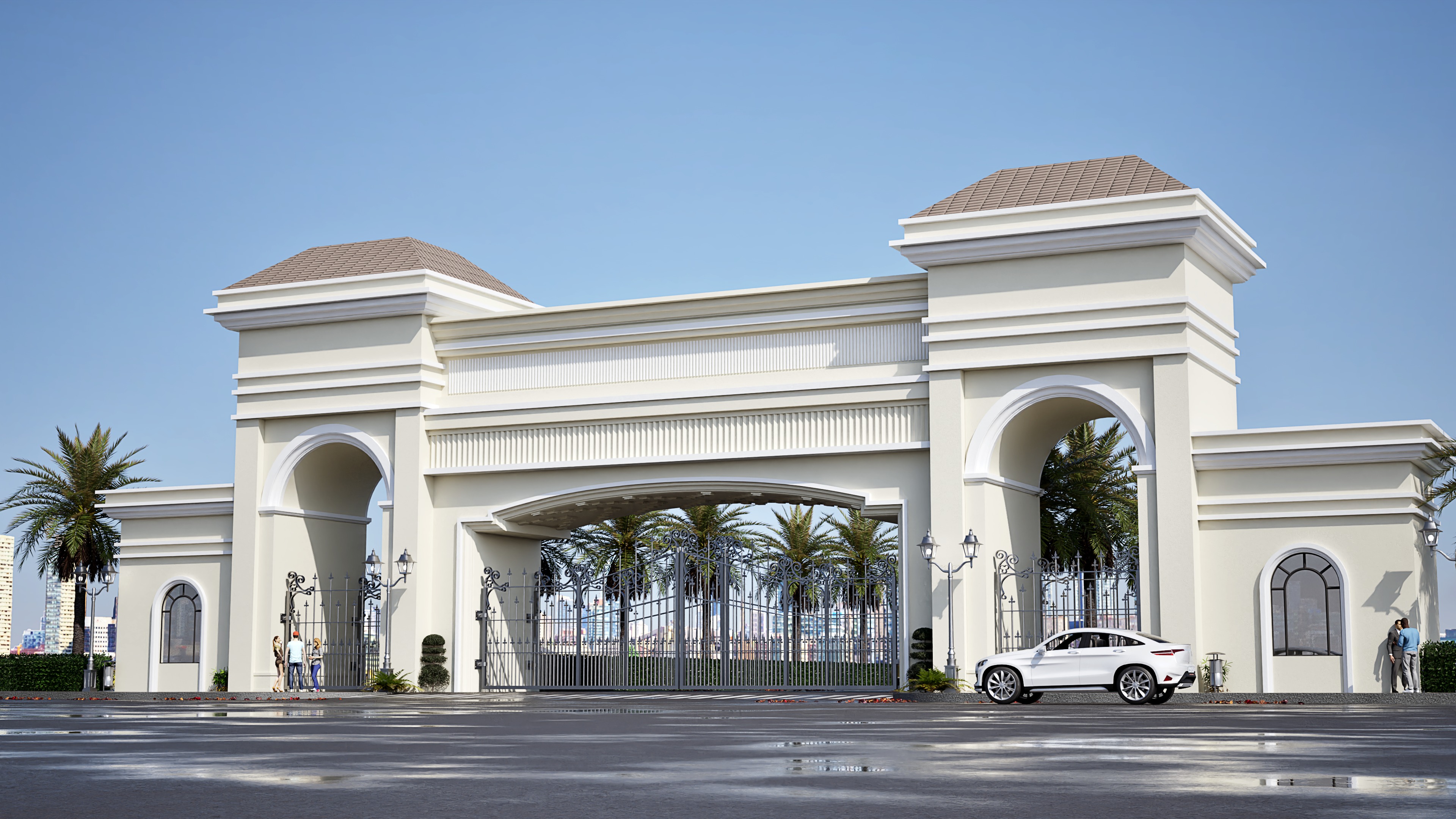 Entrence gate  3D model_3