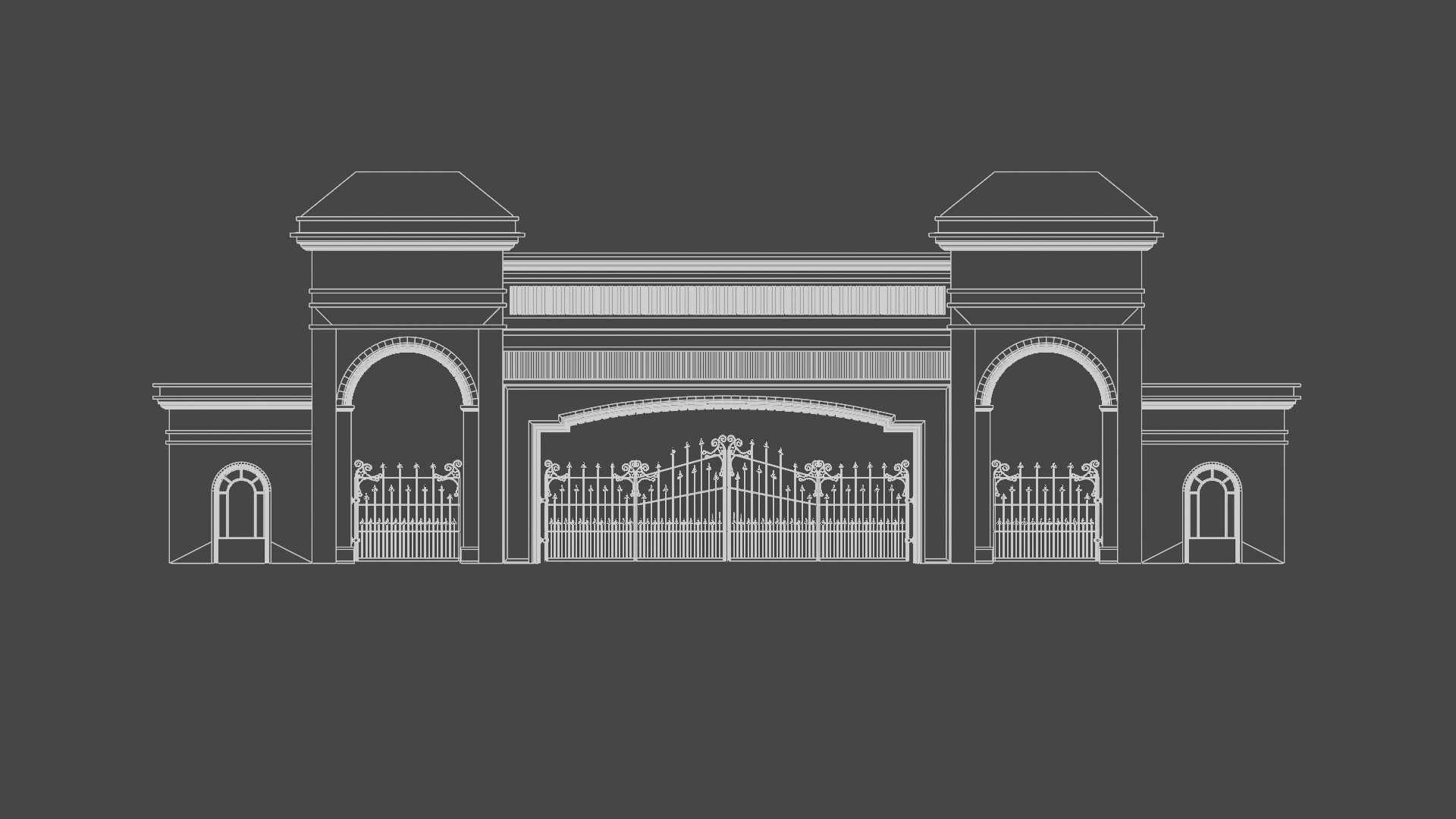 Entrence gate  3D model_6