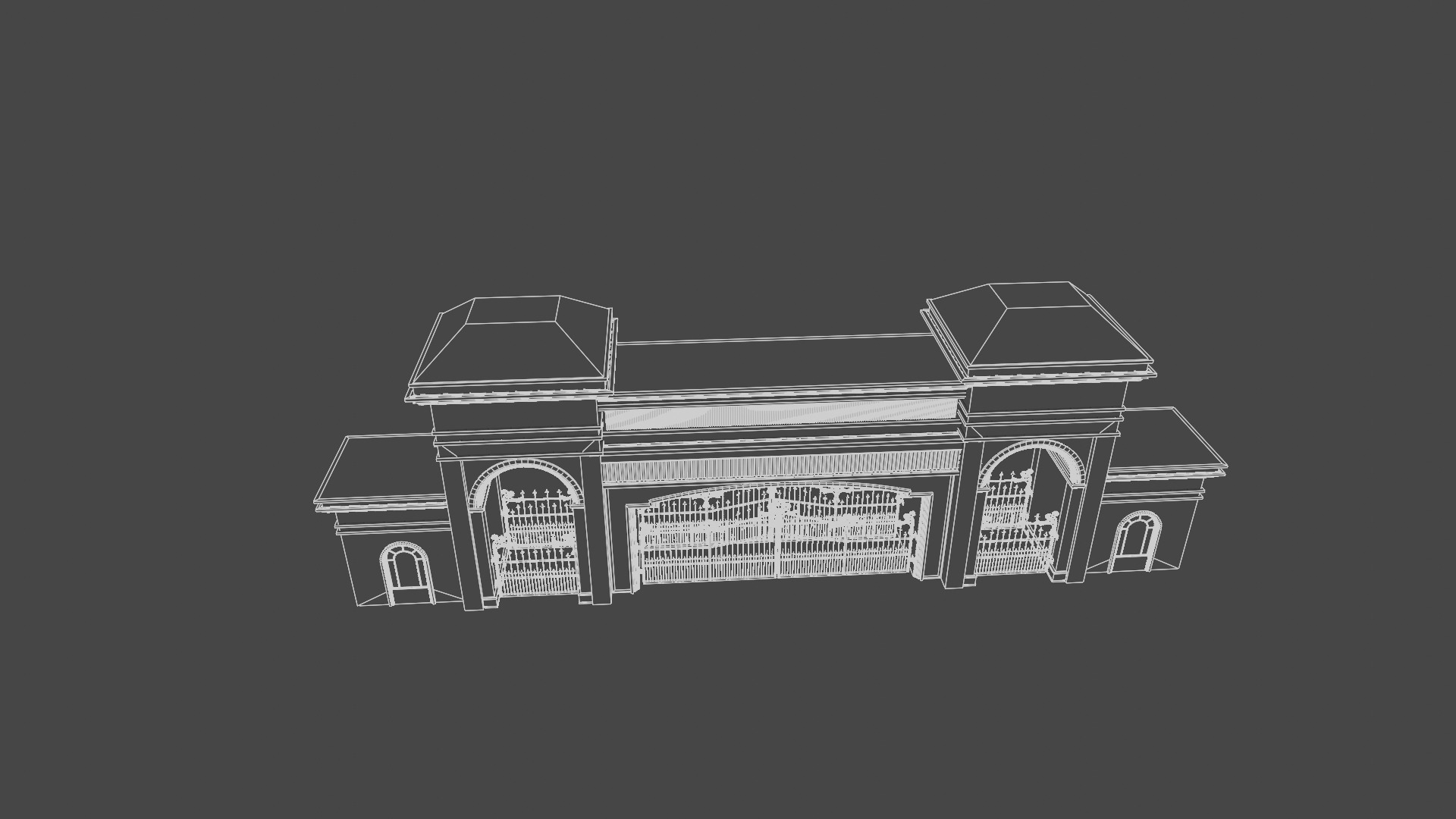 Entrence gate  3D model_9