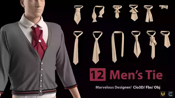 12 Mens Tie 
