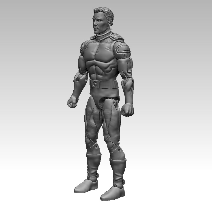 Flash Gordon - ARTICULATED POSEABLE ACTION FIGURE 120mm 3D print model_1
