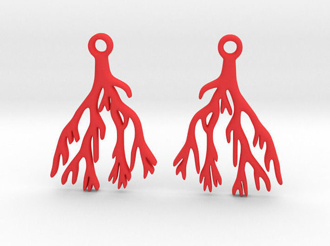 Coral Earrings 3D print model