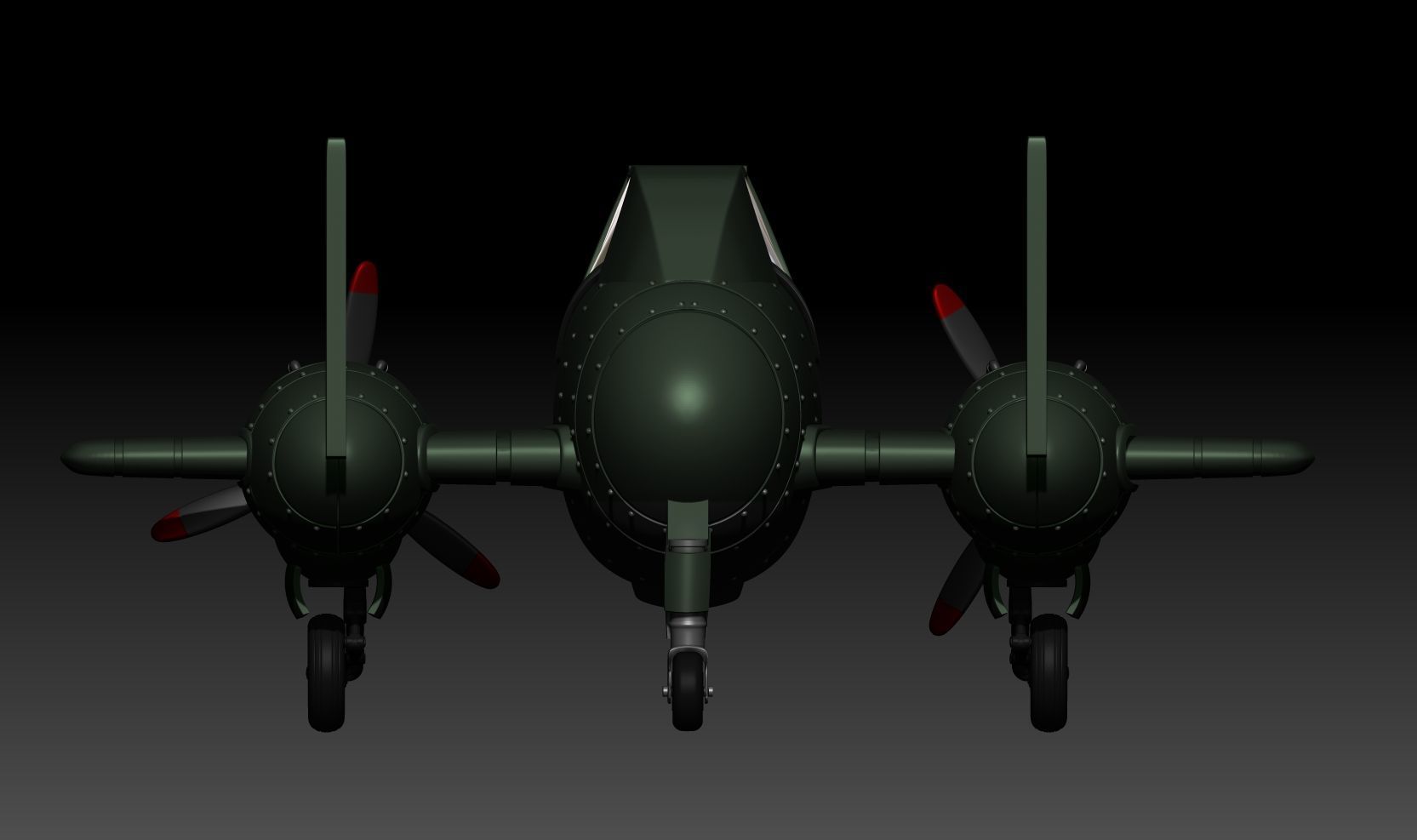 fan-art Bulma Romantic Fighter Plane Dragon Ball Model kit 3D print model_3