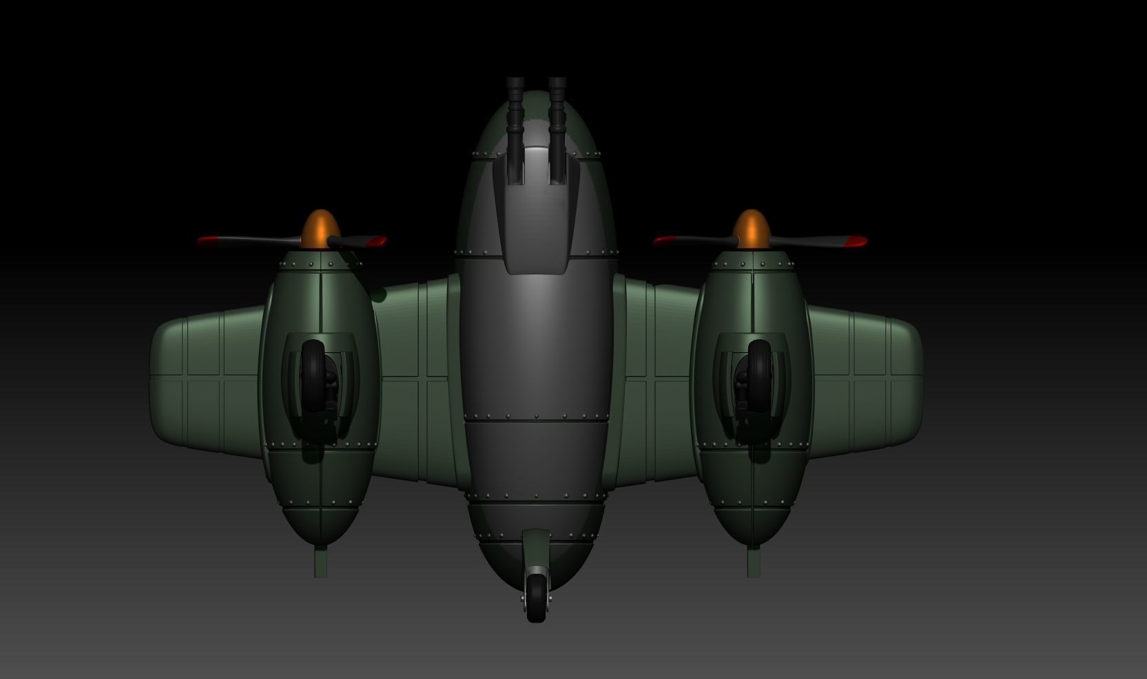 fan-art Bulma Romantic Fighter Plane Dragon Ball Model kit 3D print model_6