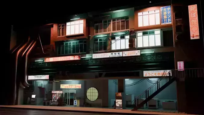 Cyberpunk Style Slum Apartment