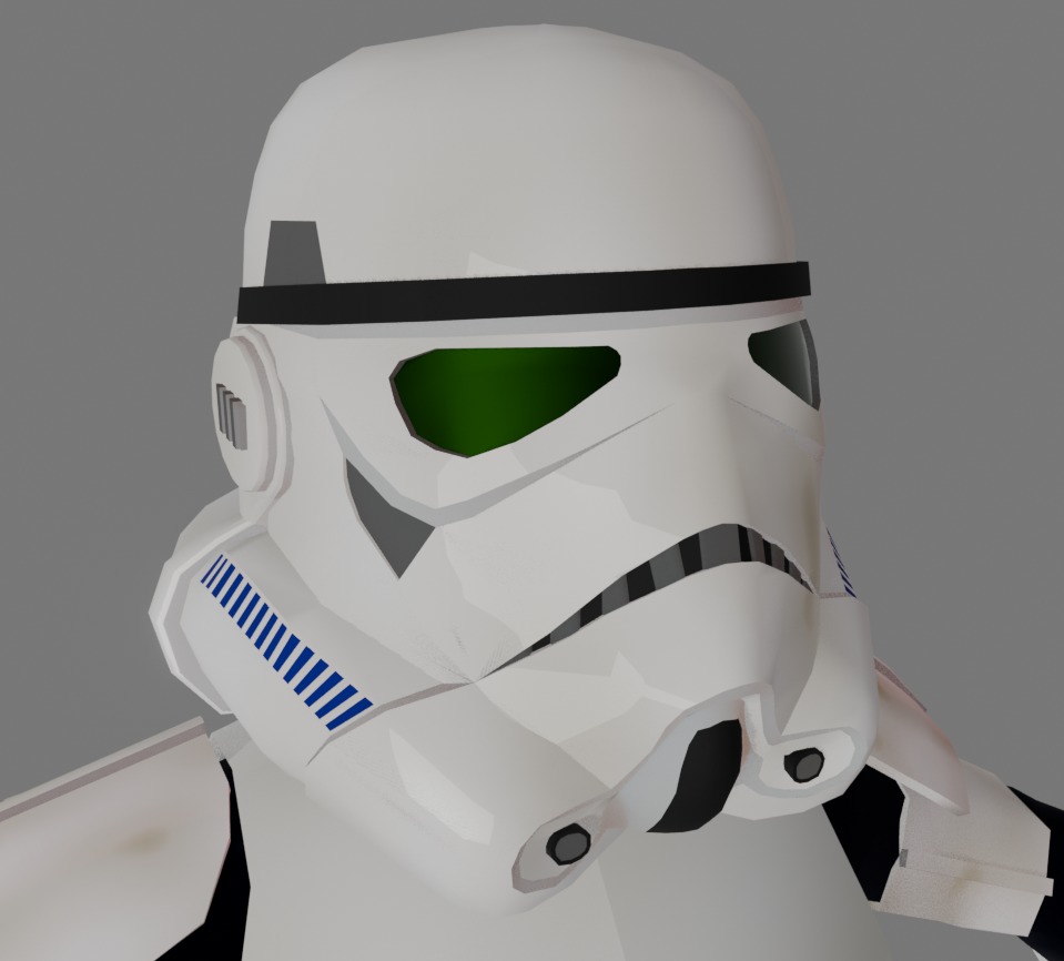 StormTrooper Low Poly Free 3D model_1