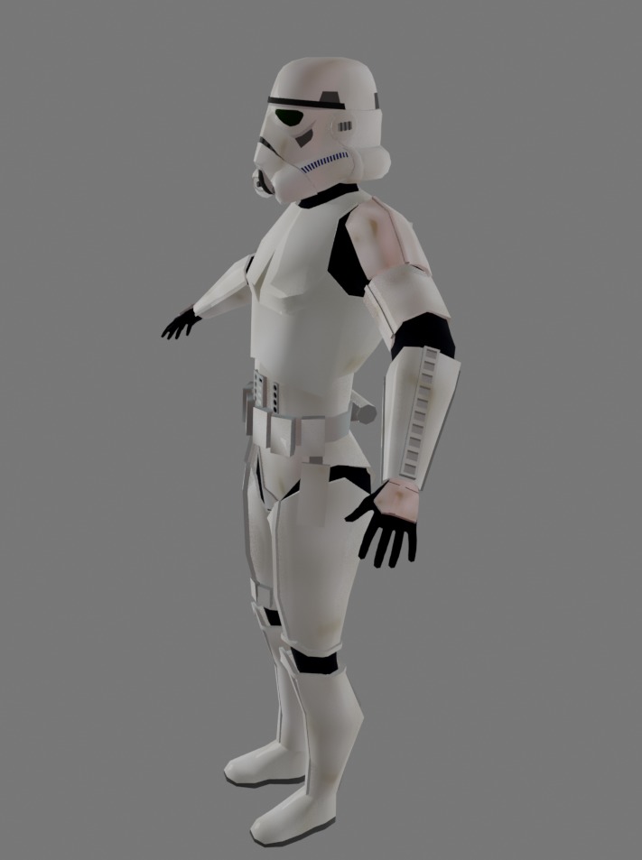 StormTrooper Low Poly Free 3D model_2