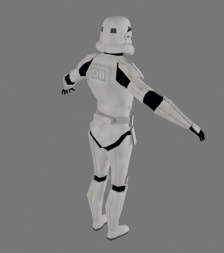 StormTrooper Low Poly Free 3D model_3