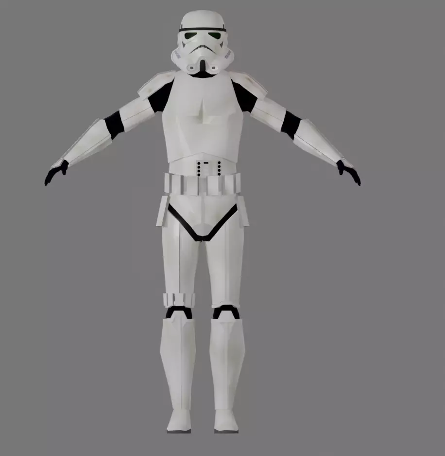 StormTrooper Low Poly Free 3D model_0