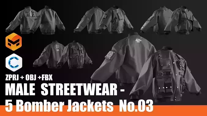 MALE STREETWEAR - No 03 - 5 Bomber Jackets