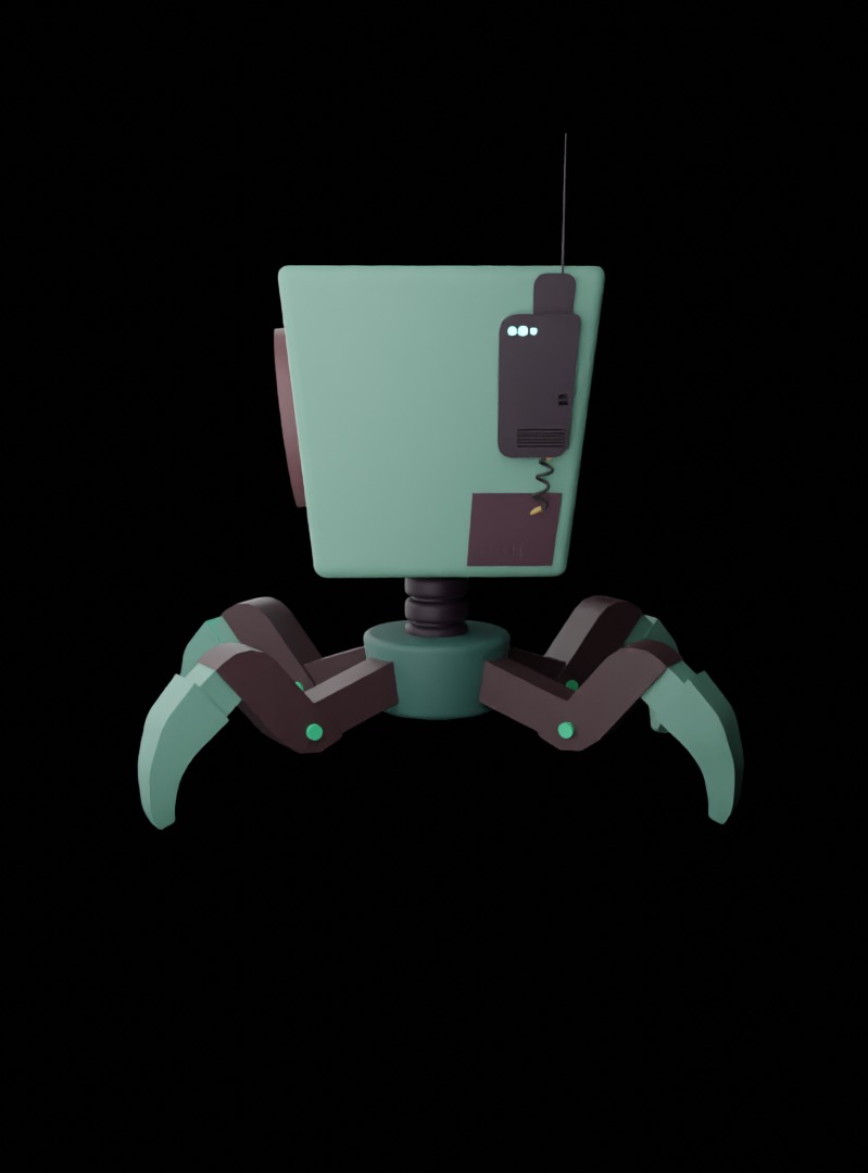 Futuristic 3D Robot Model - Game Ready Low-poly 3D model_1