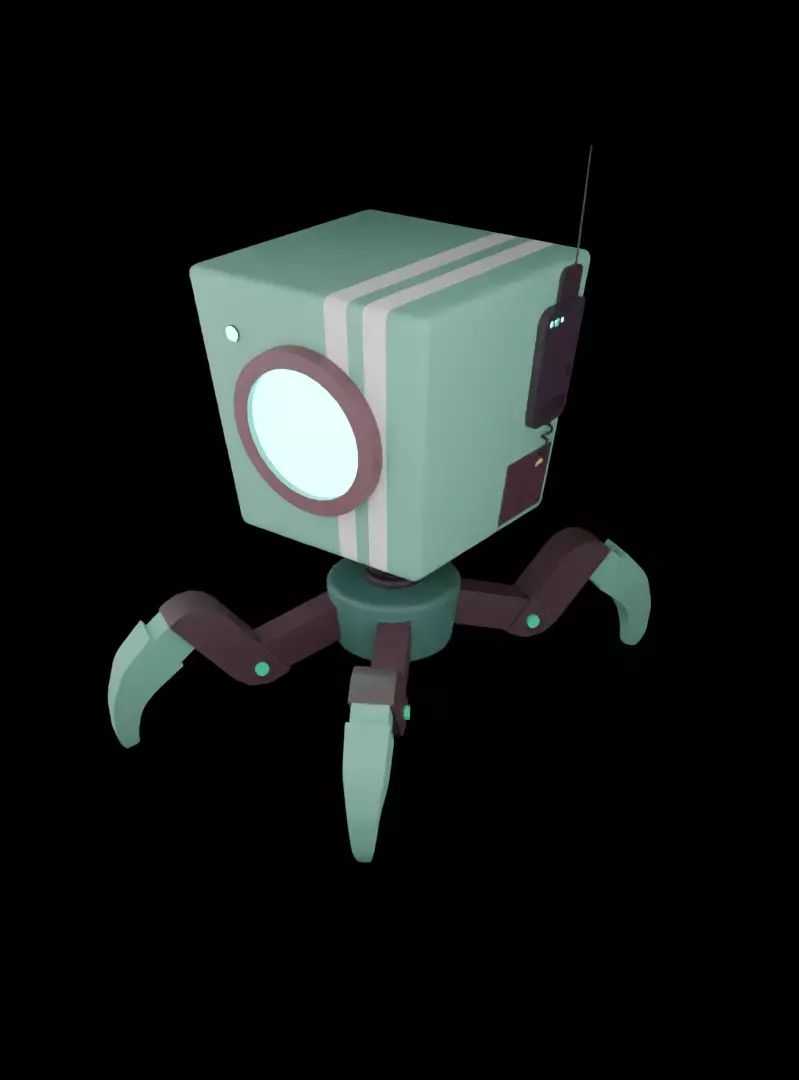 Futuristic 3D Robot Model - Game Ready Low-poly 3D model_0