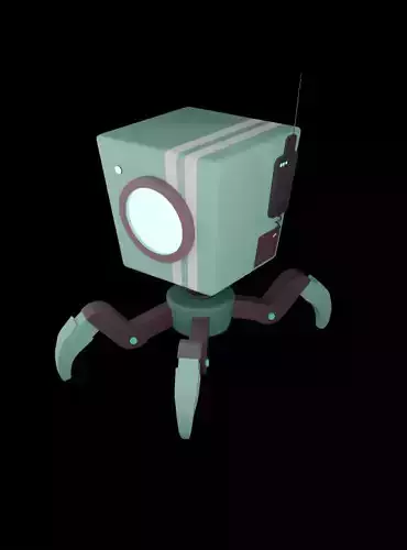 Futuristic 3D Robot Model - Game Ready Low-poly 3D model