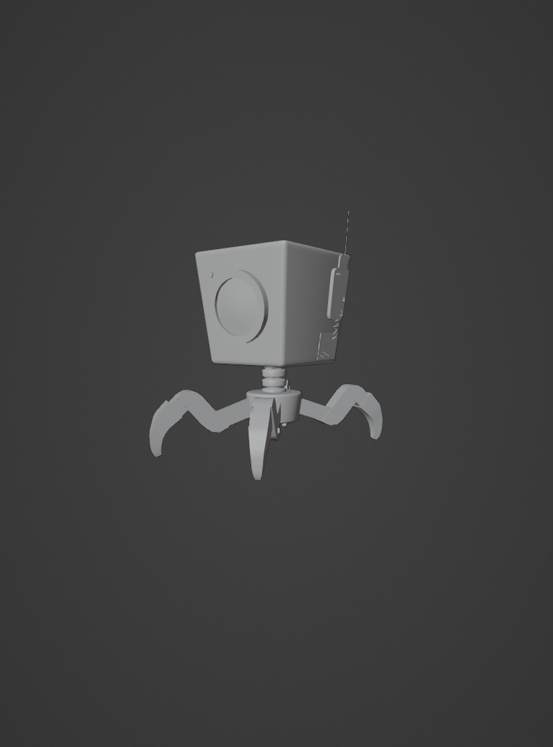 Futuristic 3D Robot Model - Game Ready Low-poly 3D model_3
