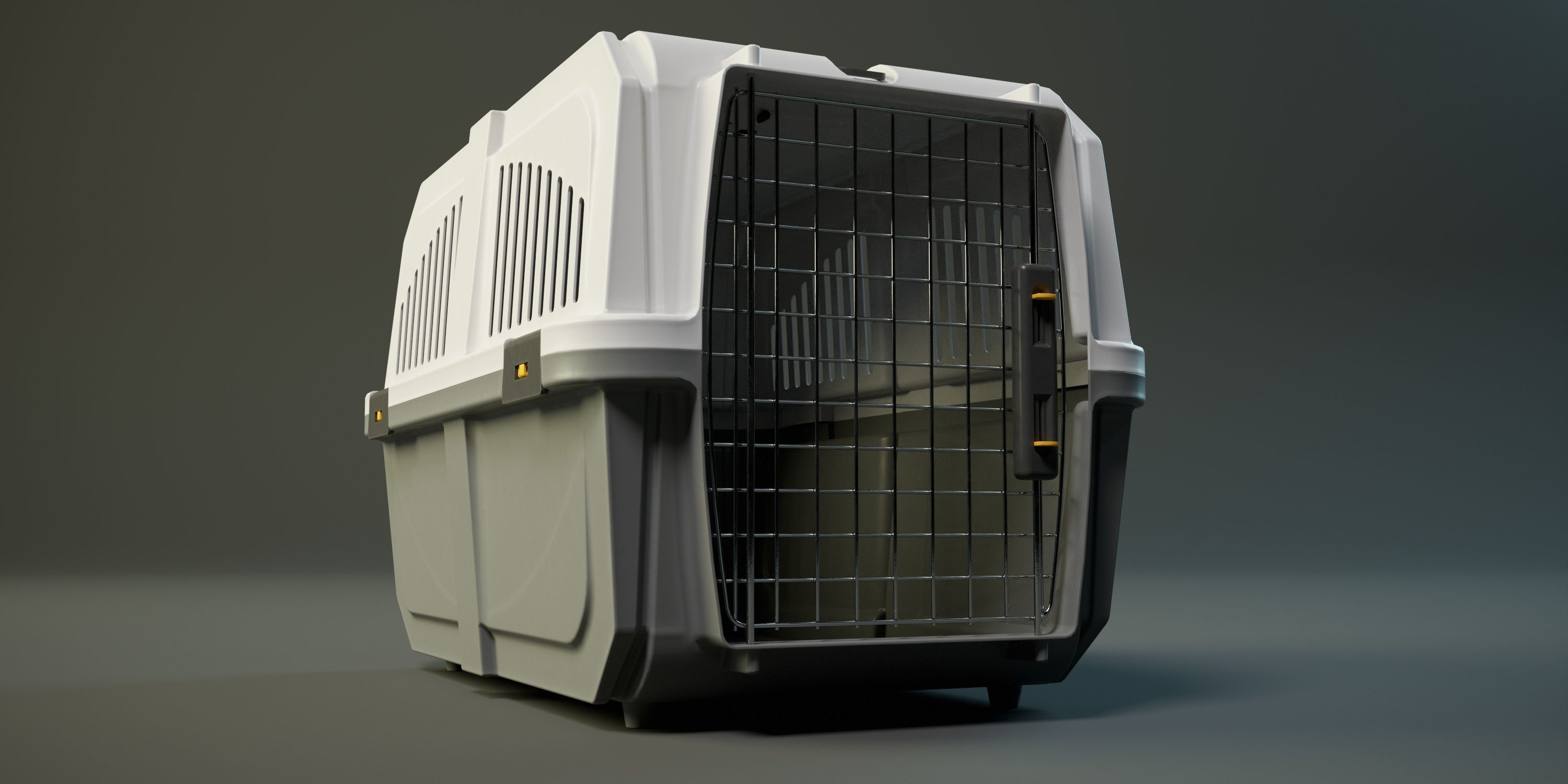 Plastic Pet Carrier PBR Low-poly 3D model_2