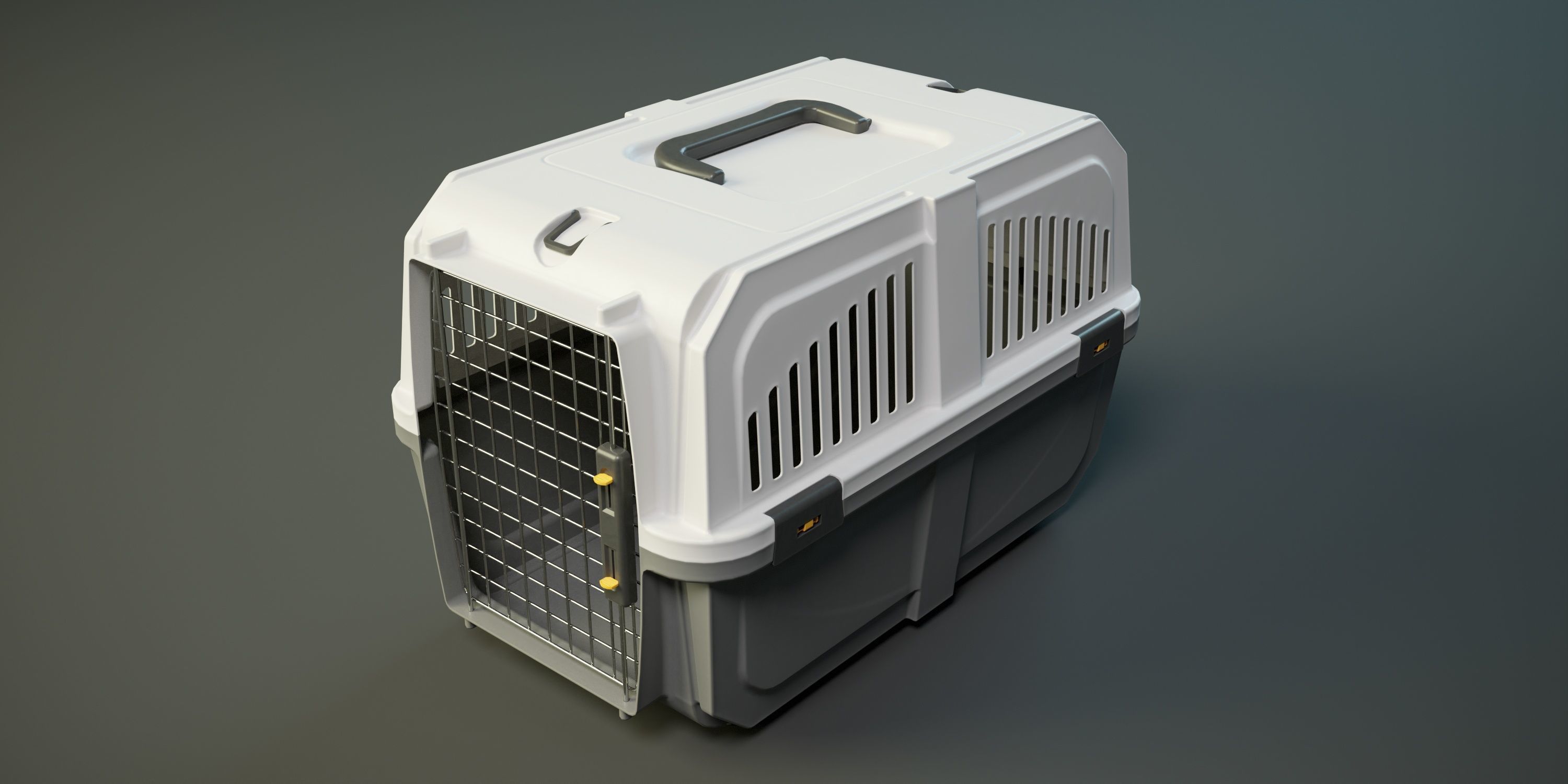 Plastic Pet Carrier PBR Low-poly 3D model_1